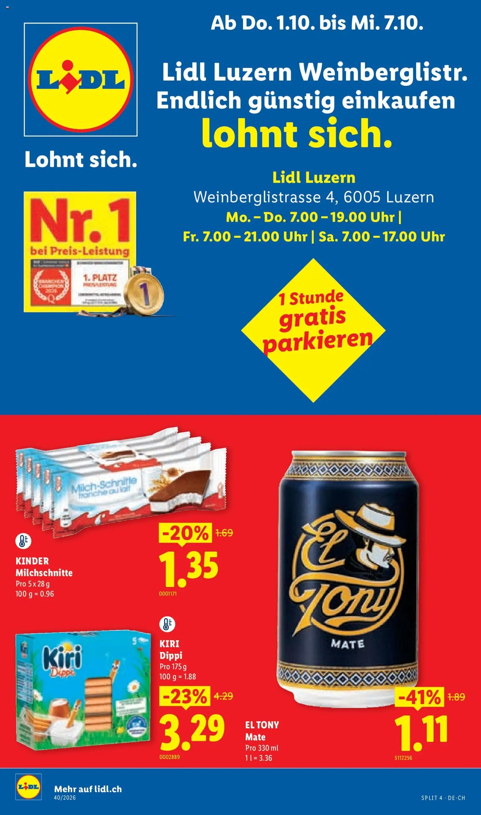 Lidl aktionen Luzern Weinberglistr