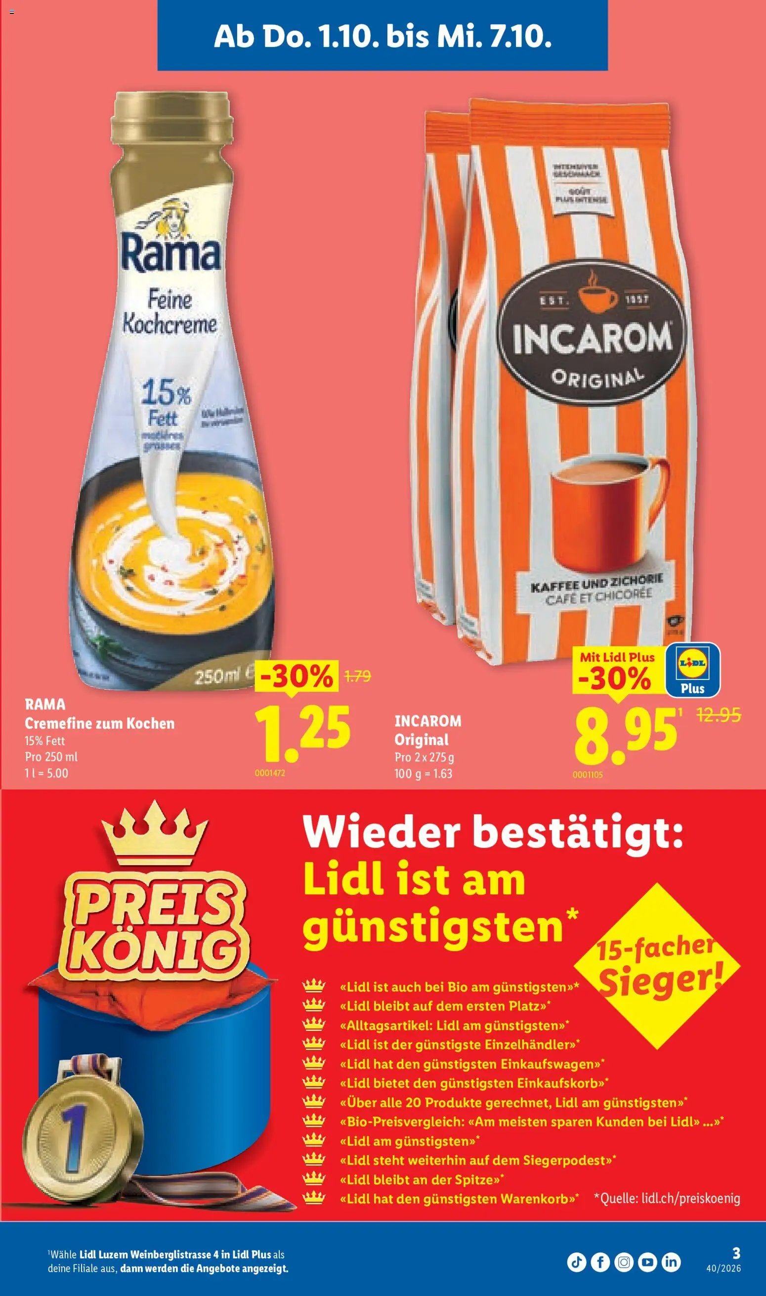 Lidl aktionen Luzern Weinberglistr