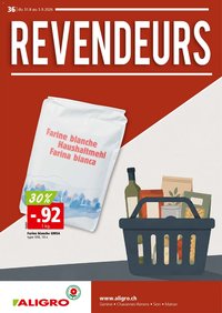 Aligro aktionen Revendeurs Chavannes, Matran, Genève, Sion