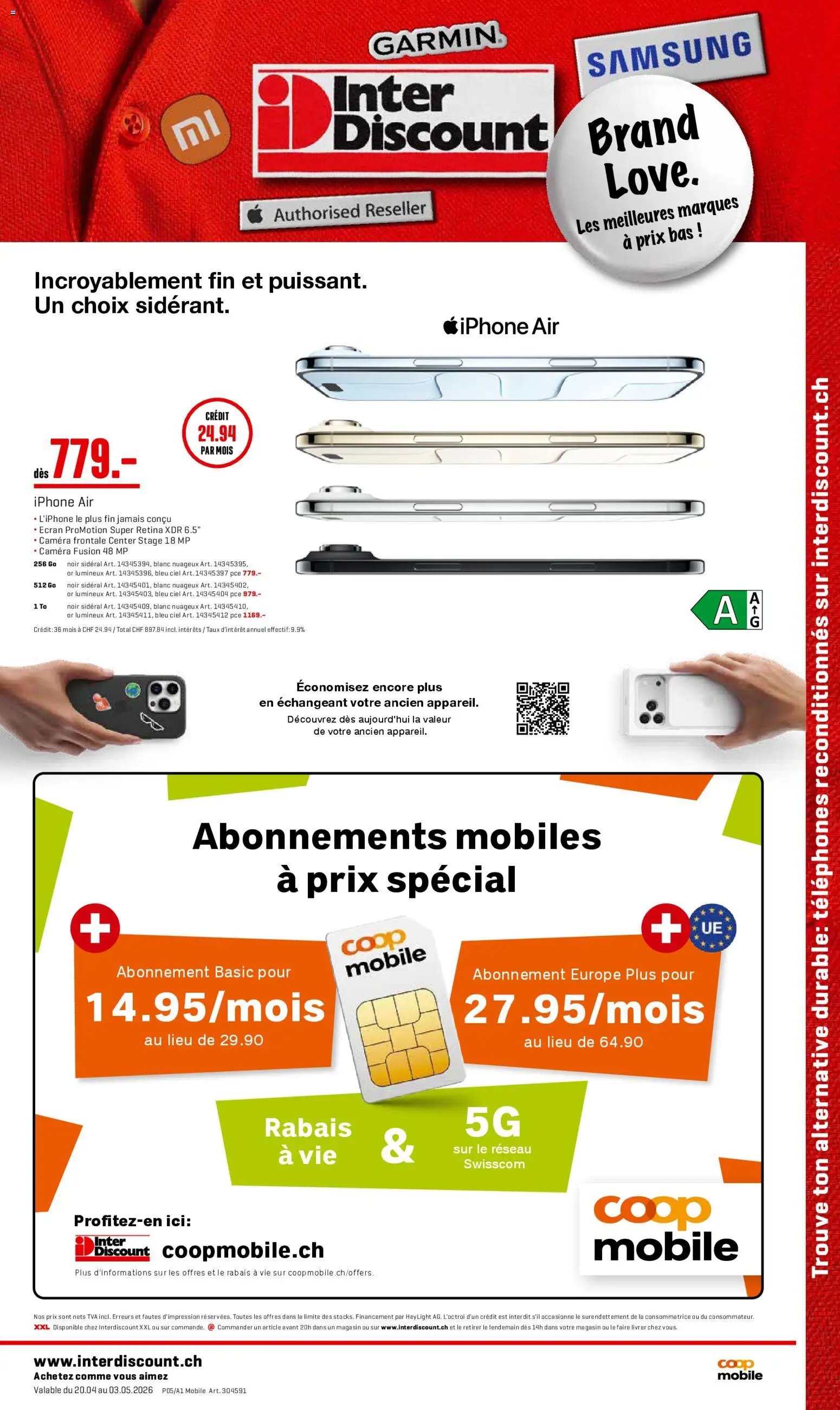 Interdiscount aktionen Mobile FR (2026-04-20 - 2026-05-03)