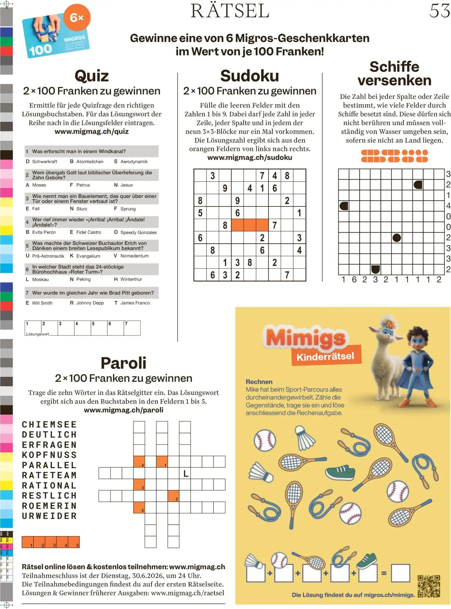 Migros aktionen Magazin
