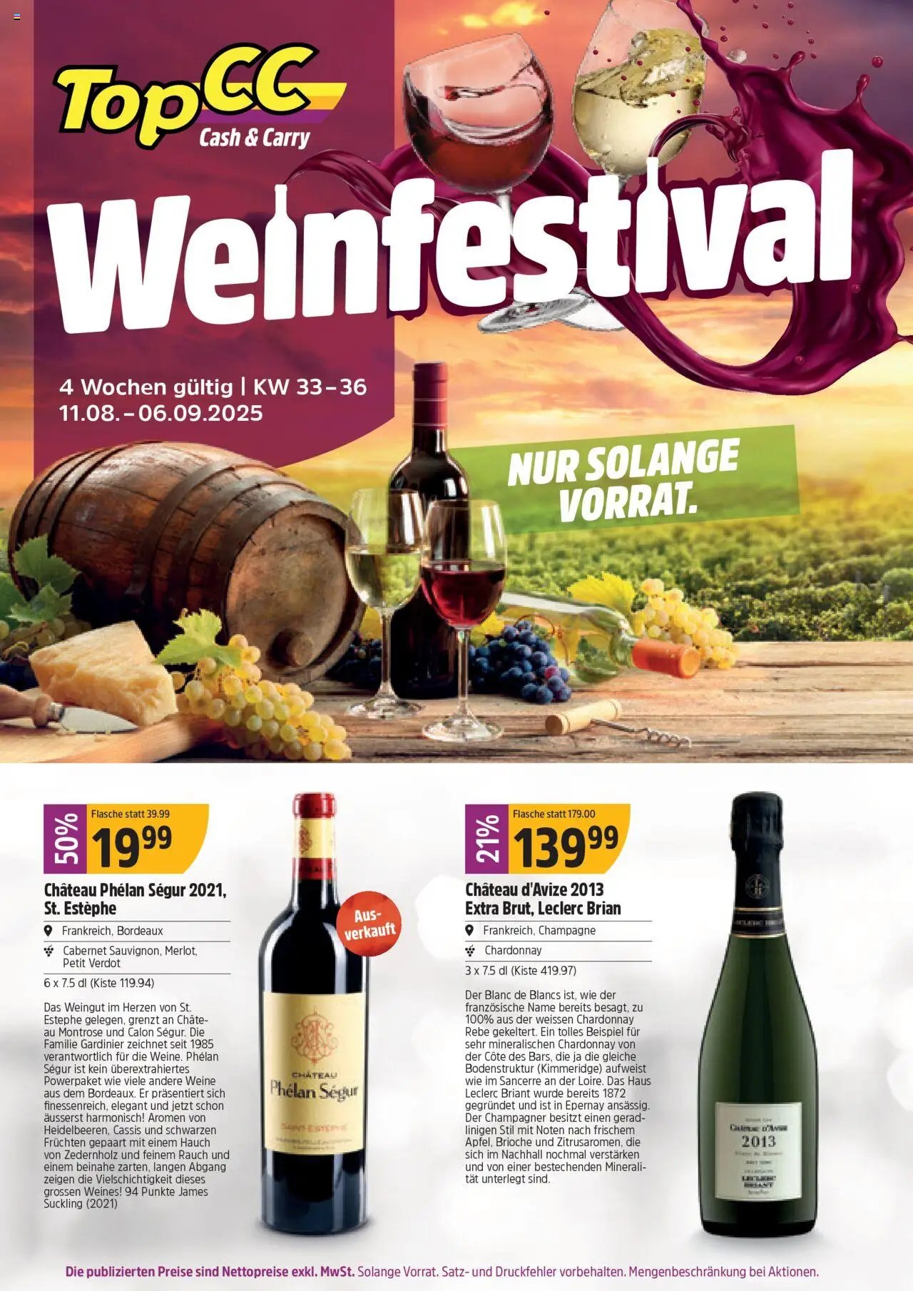 TopCC Aktionen Weinfestival (2025-08-11 - 2025-09-06) | 1