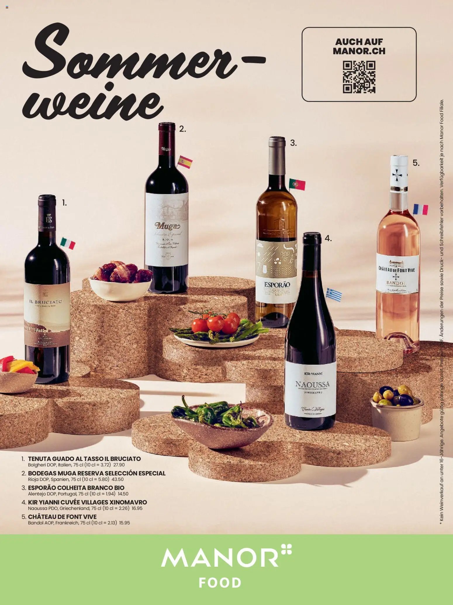 Manor aktionen Summer Food (2026-05-12 - 2026-07-20)