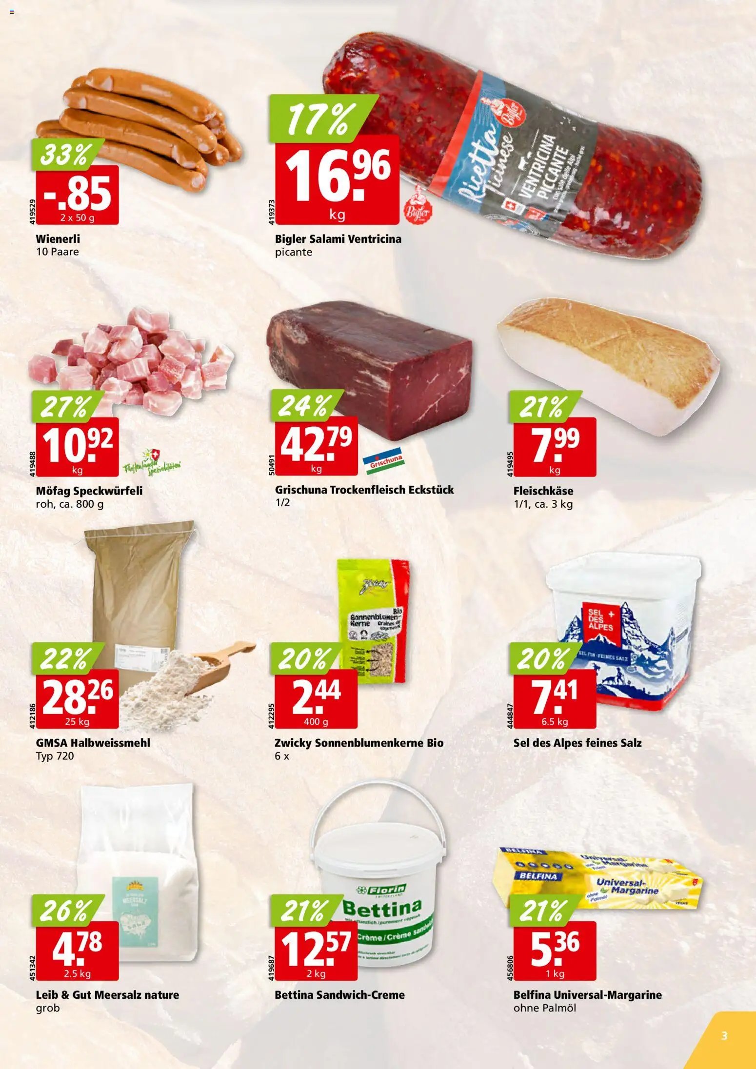 Aligro aktionen Bäckerei Schlieren, Gossau SG, Frauenfeld, Rapperswil-Jona, Sargans, Bern (2026-03-16 - 2026-03-21)