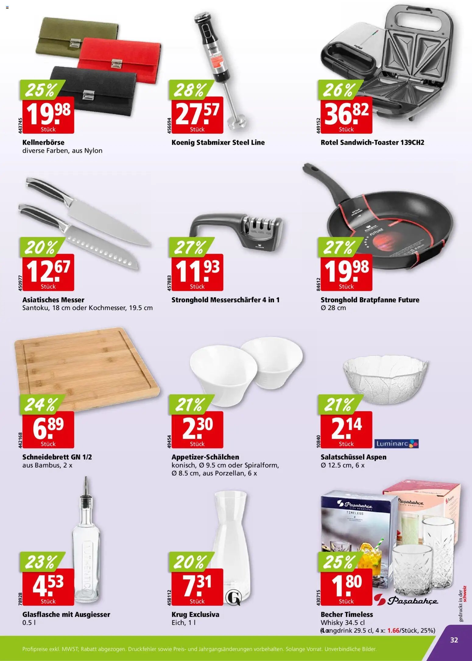 Aligro aktionen Chavannes, Matran, Genf, Sitten