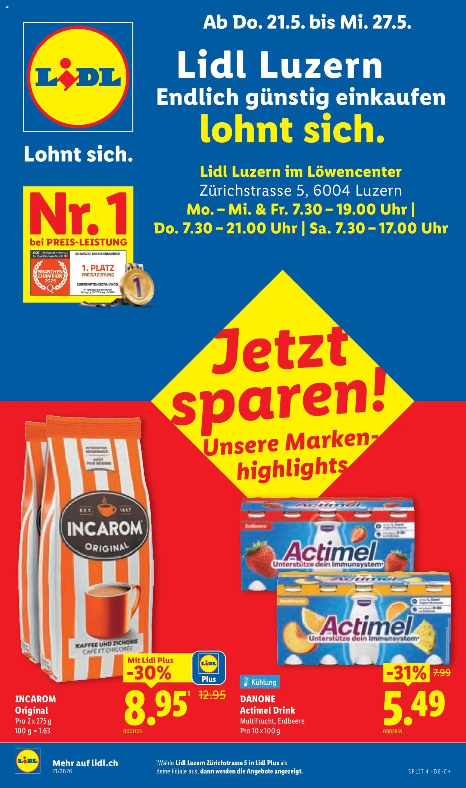 Lidl aktionen Neueröffnung Luzern