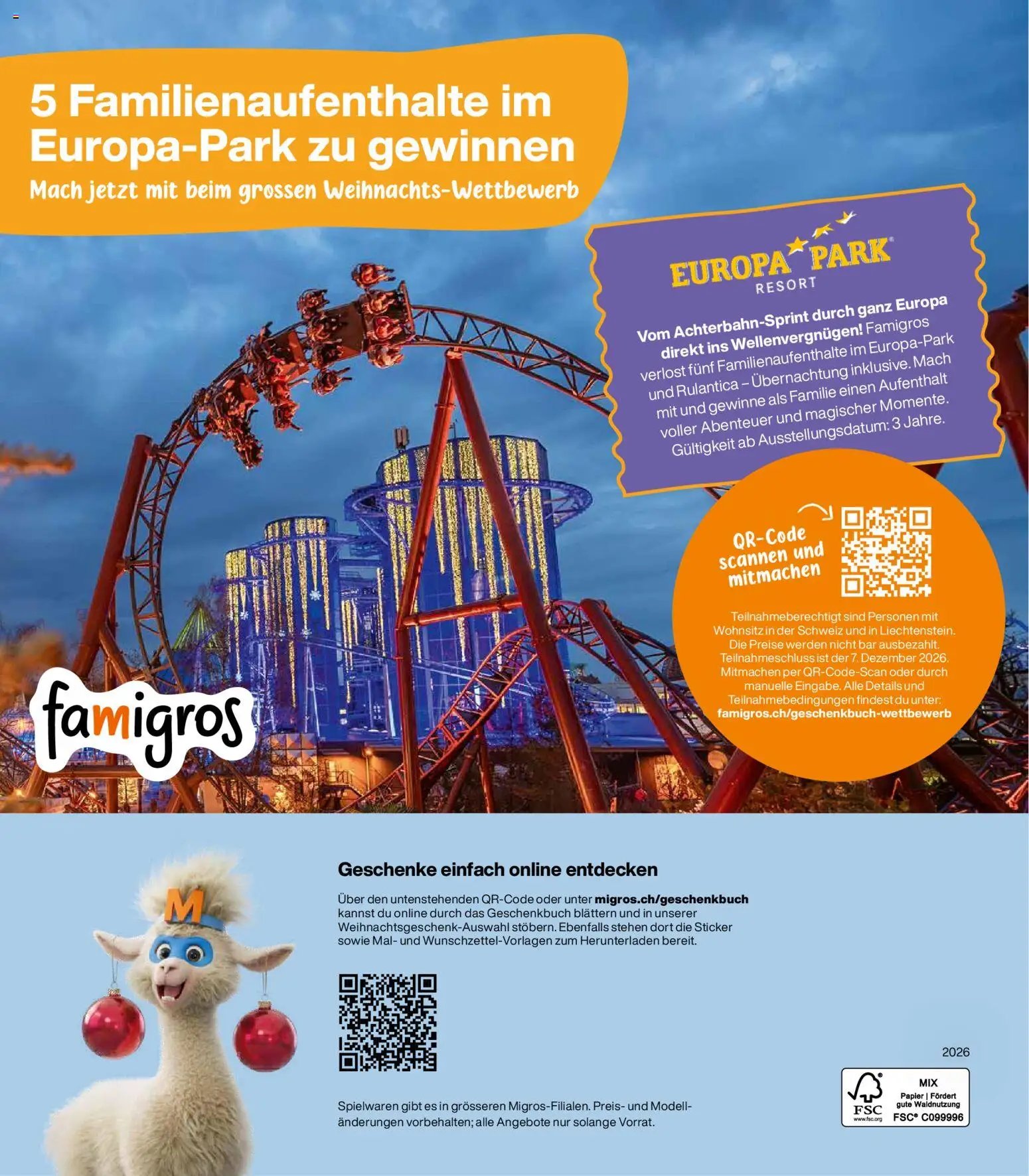 Migros aktionen Spielwaren-Geschenkbuch