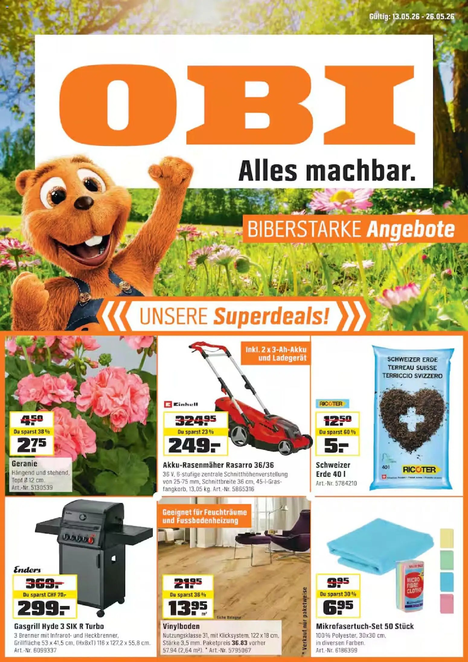 OBI aktionen (2026-05-13 - 2026-05-26)