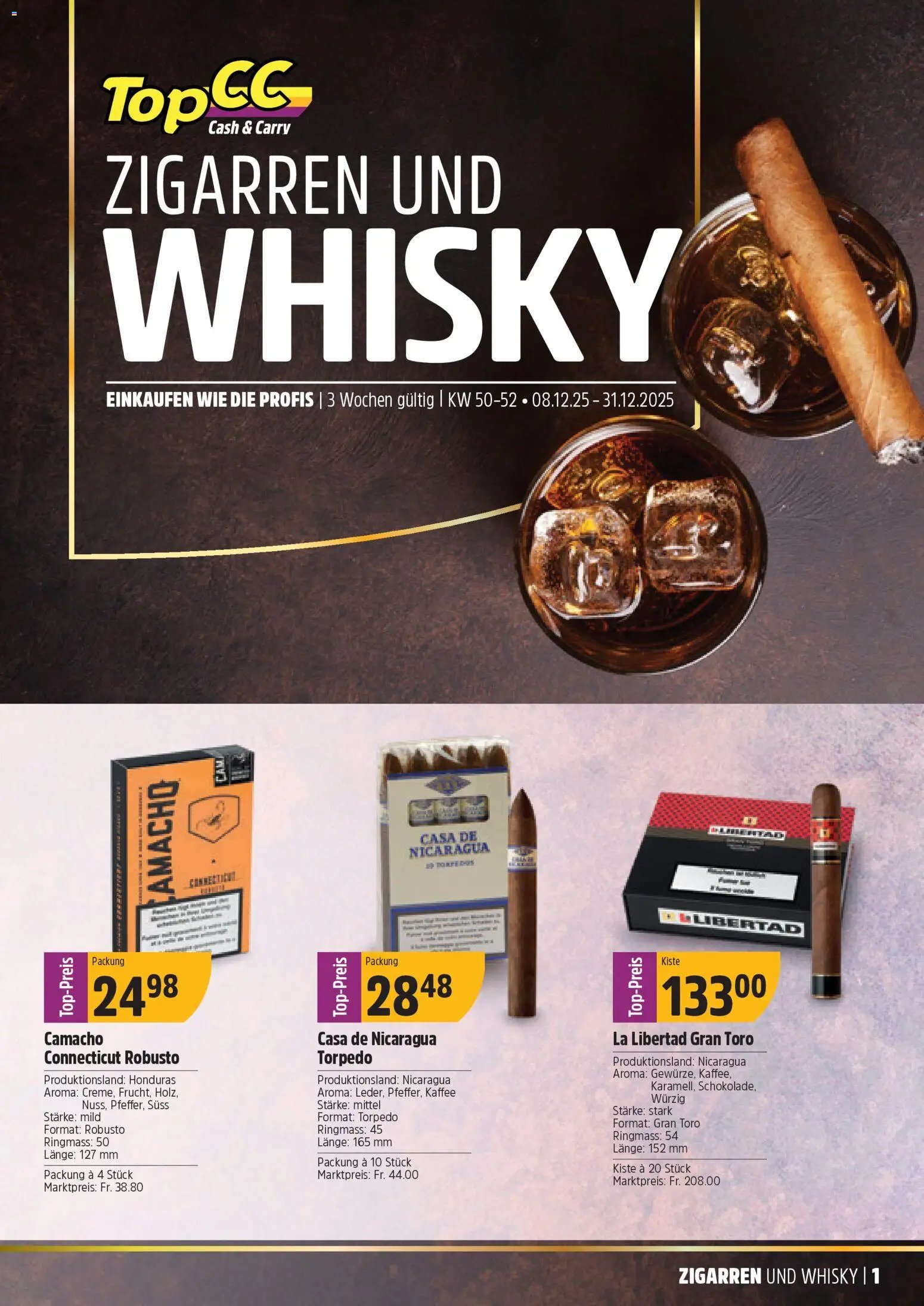 TopCC Aktionen Whisky (2025-12-08 - 2025-12-27)