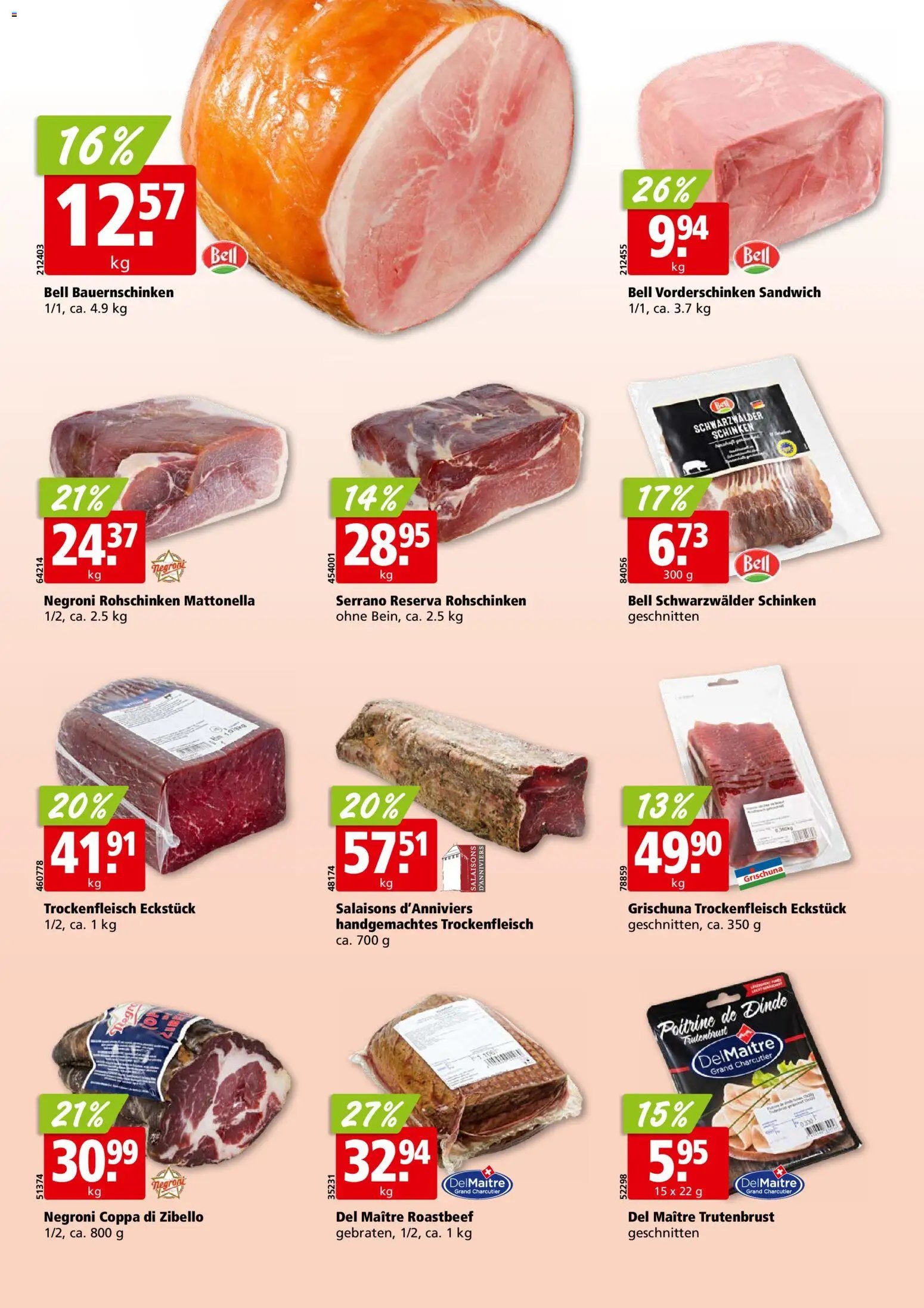 Aligro aktionen Chavannes, Matran, Genf, Sitten
