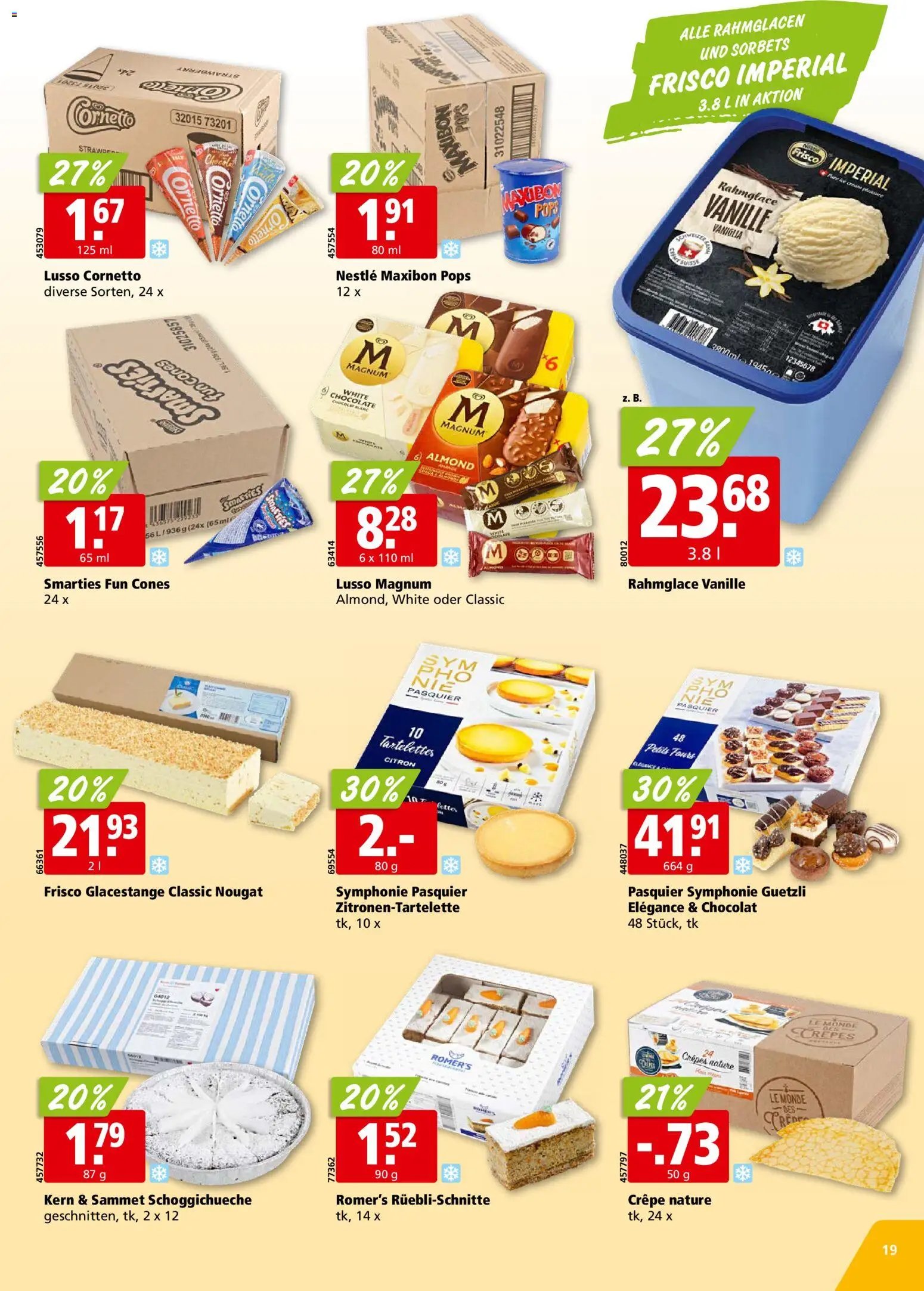 Aligro aktionen Chavannes, Matran, Genf, Sitten