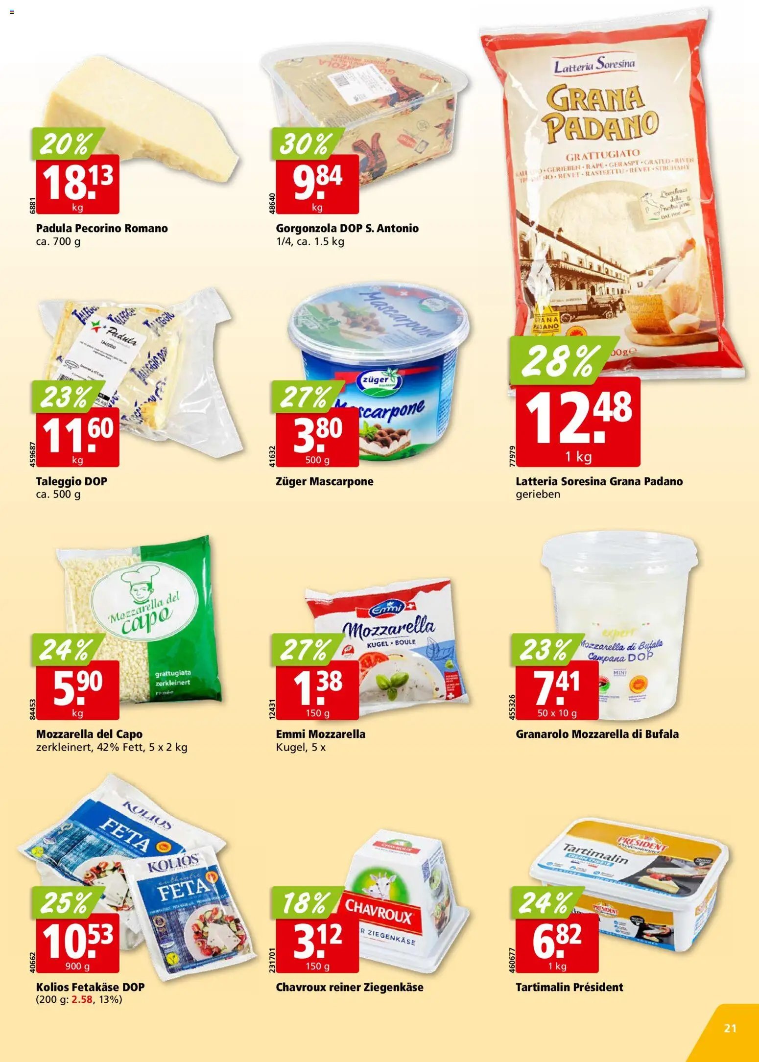 Aligro aktionen Chavannes, Matran, Genf, Sitten