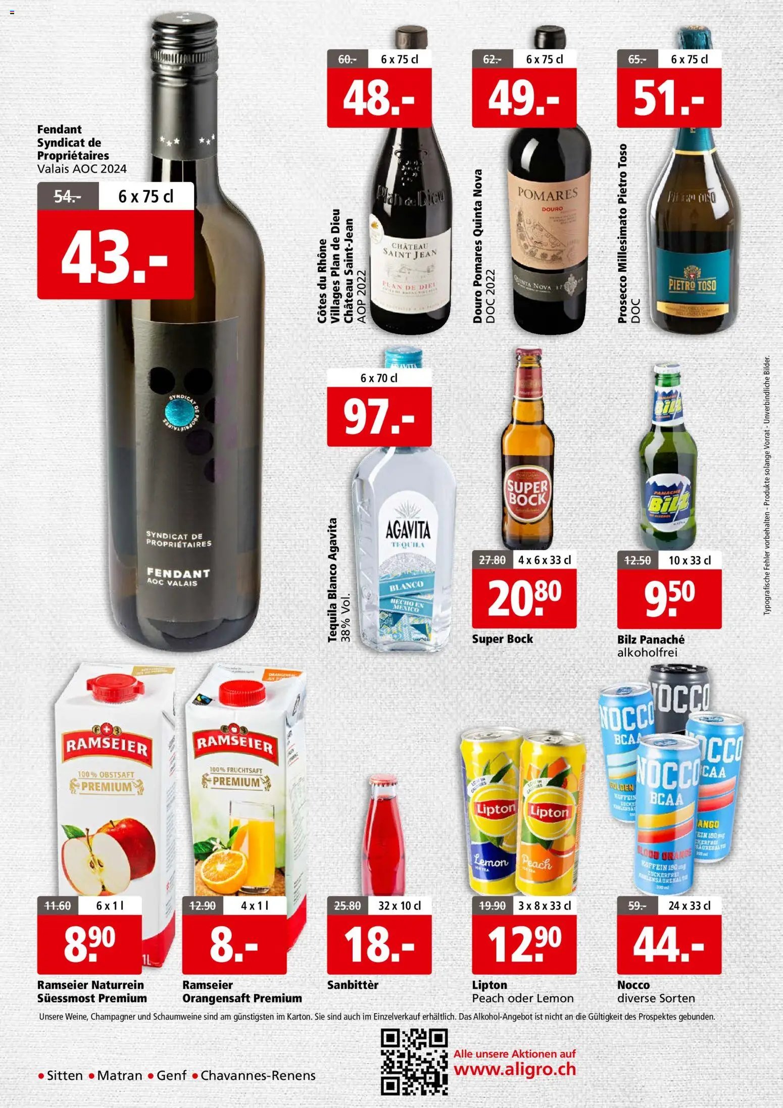 Aligro Aktionen Business Chavannes, Matran, Genf, Sitten (2026-01-05 - 2026-01-10) | 4