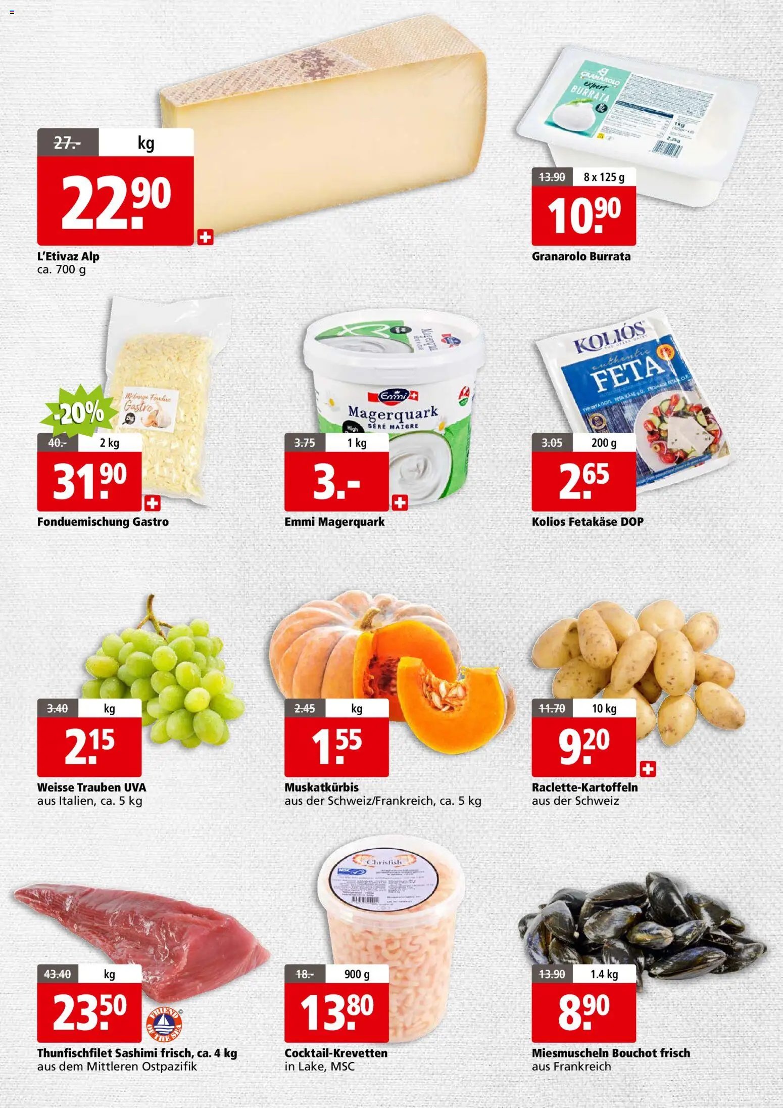 Aligro aktionen Business Chavannes, Matran, Genf, Sitten