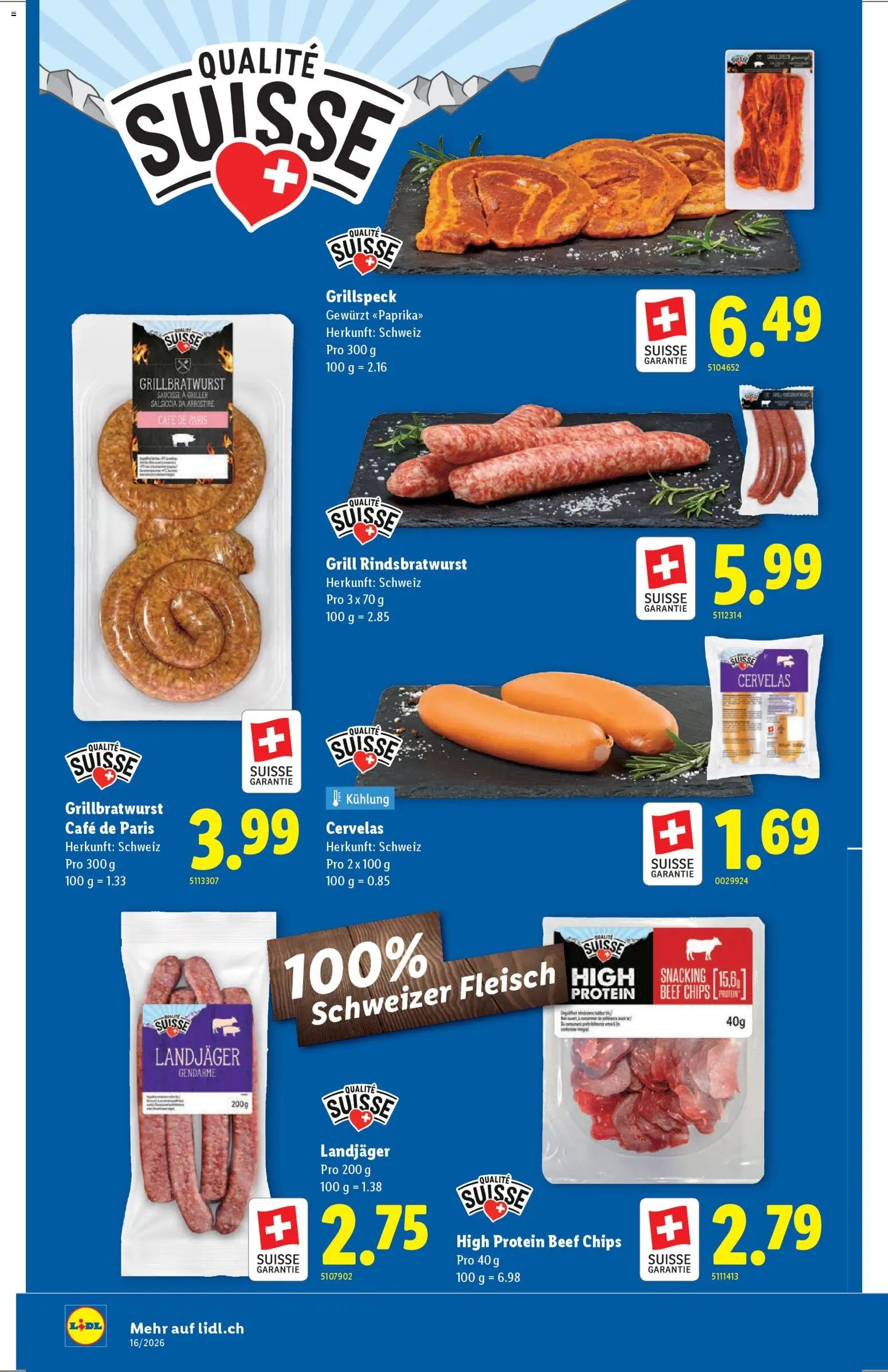 Lidl aktionen Qualité Suisse (2026-04-16 - 2026-04-22) | 2