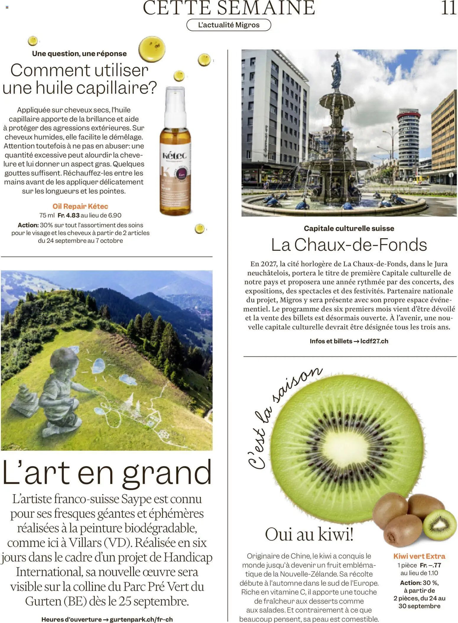 Migros aktionen Magazin FR