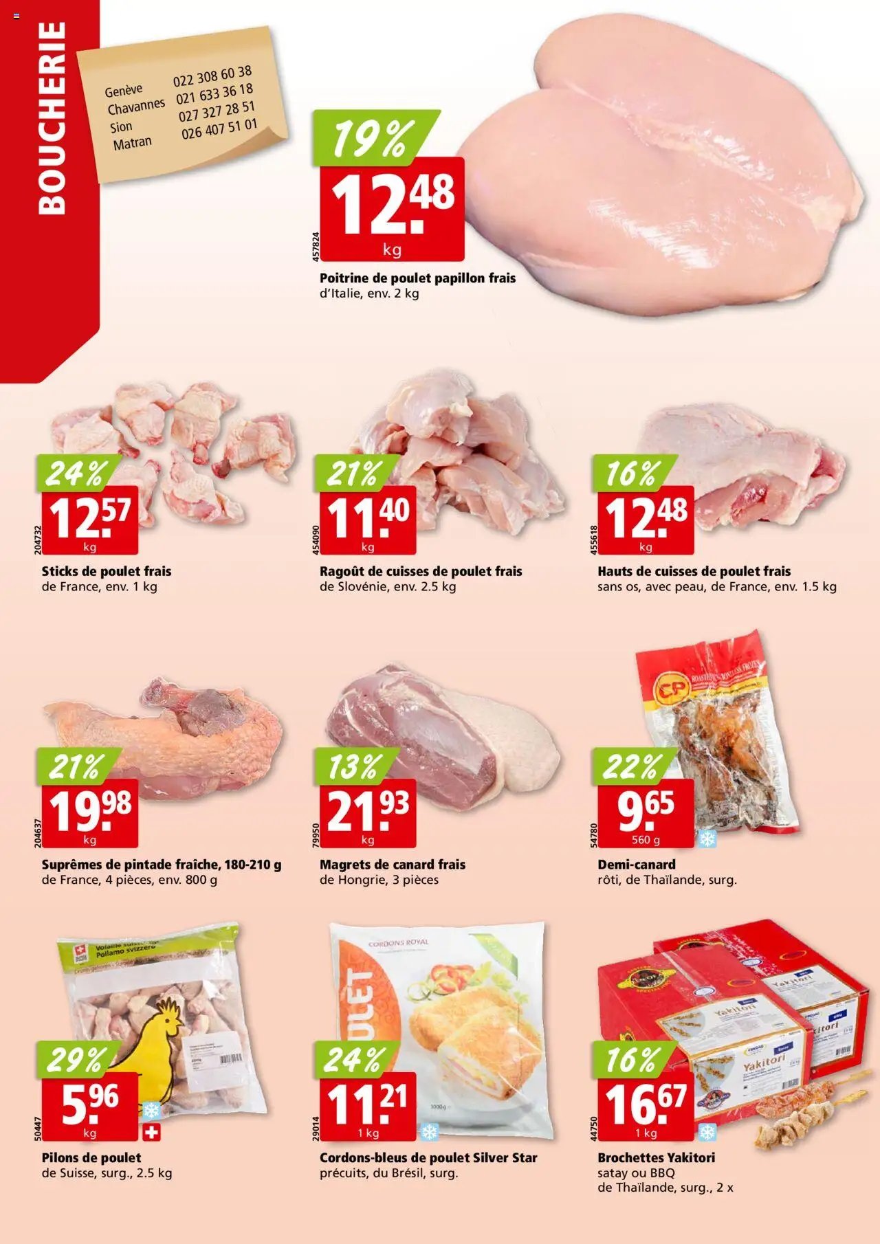 Aligro Aktionen Chavannes, Matran, Genève, Sion (2025-10-06 - 2025-10-11)