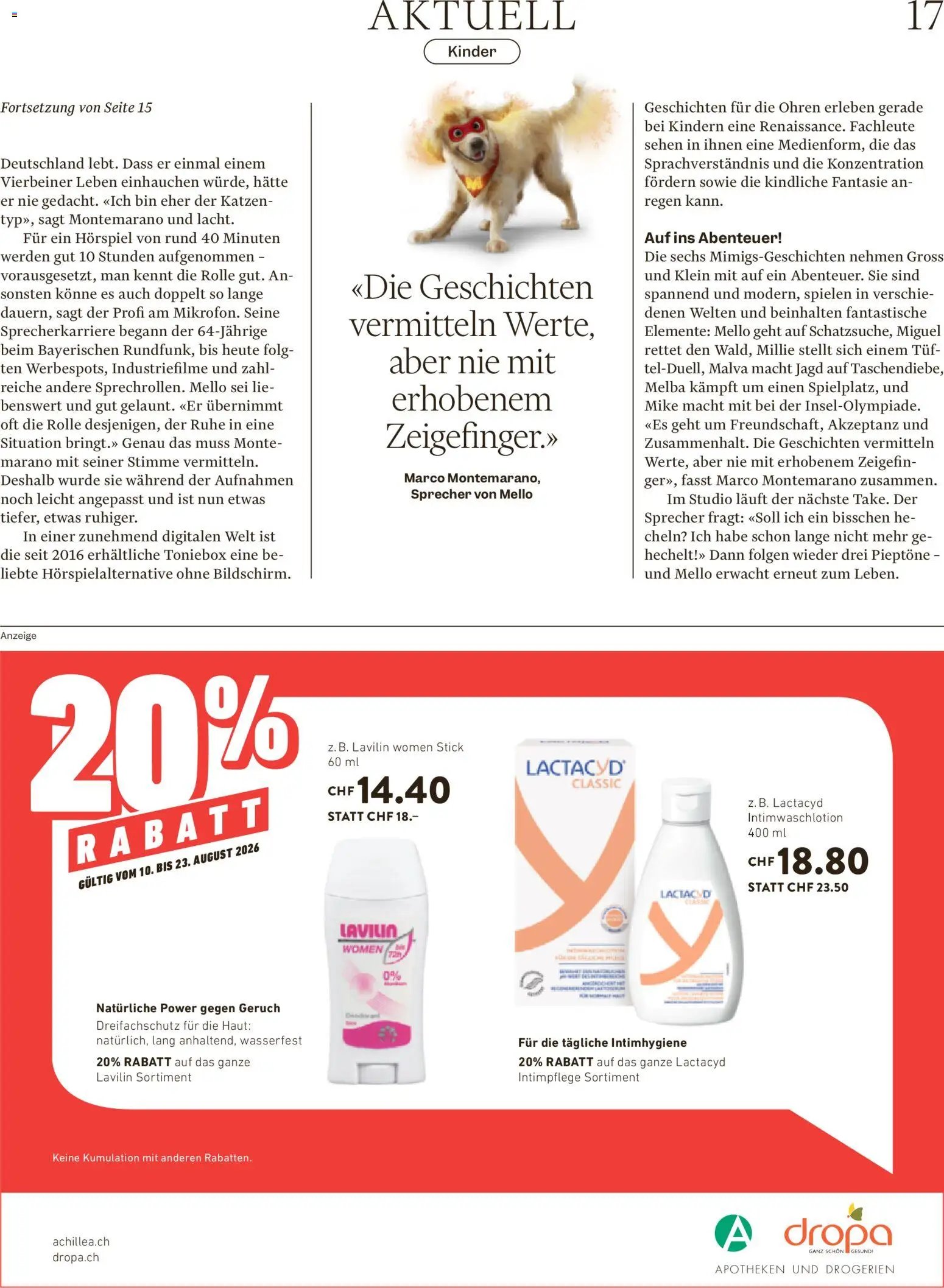 Migros aktionen Magazin