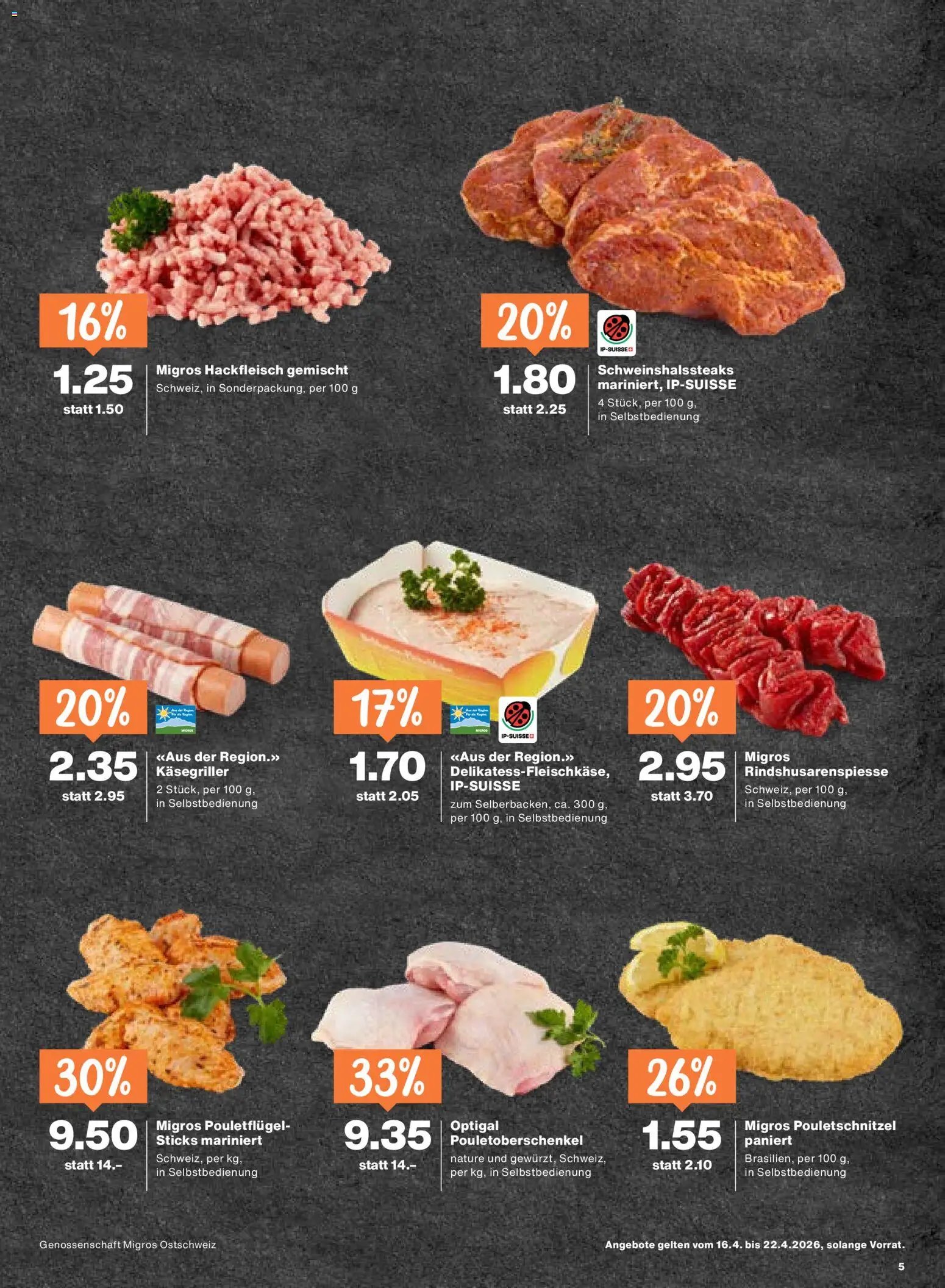 Migros aktionen (2026-04-16 - 2026-04-22)