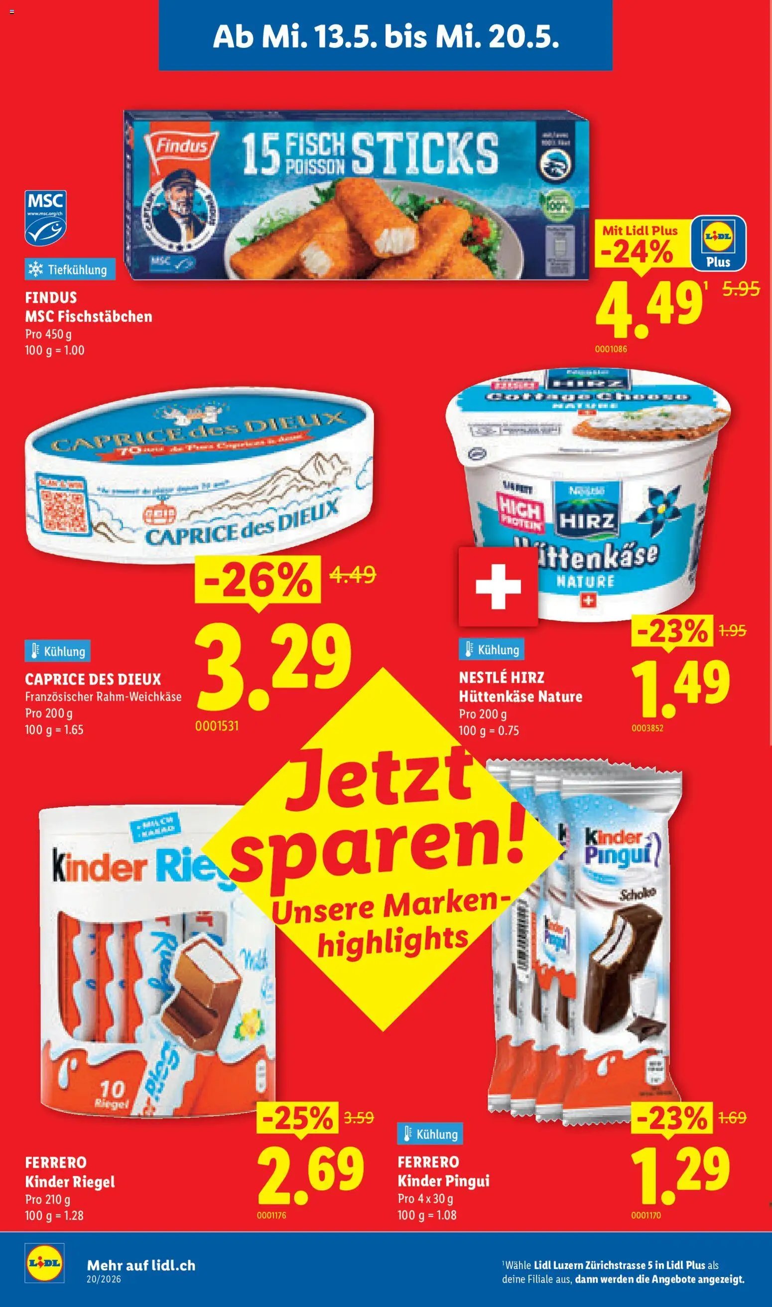 Lidl Aktionen Neueröffnung Luzern (2026-05-13 - 2026-05-20) | 2