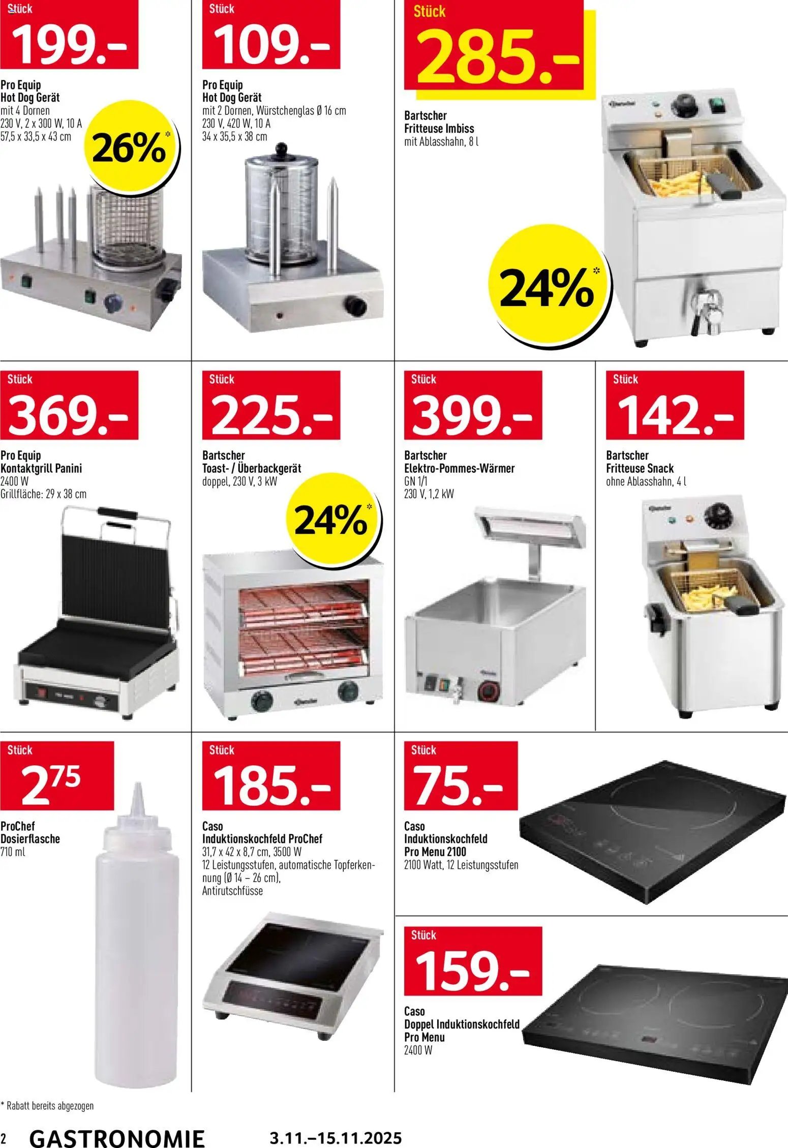 Prodega Aktionen Gastronomie (2025-11-03 - 2025-11-15)