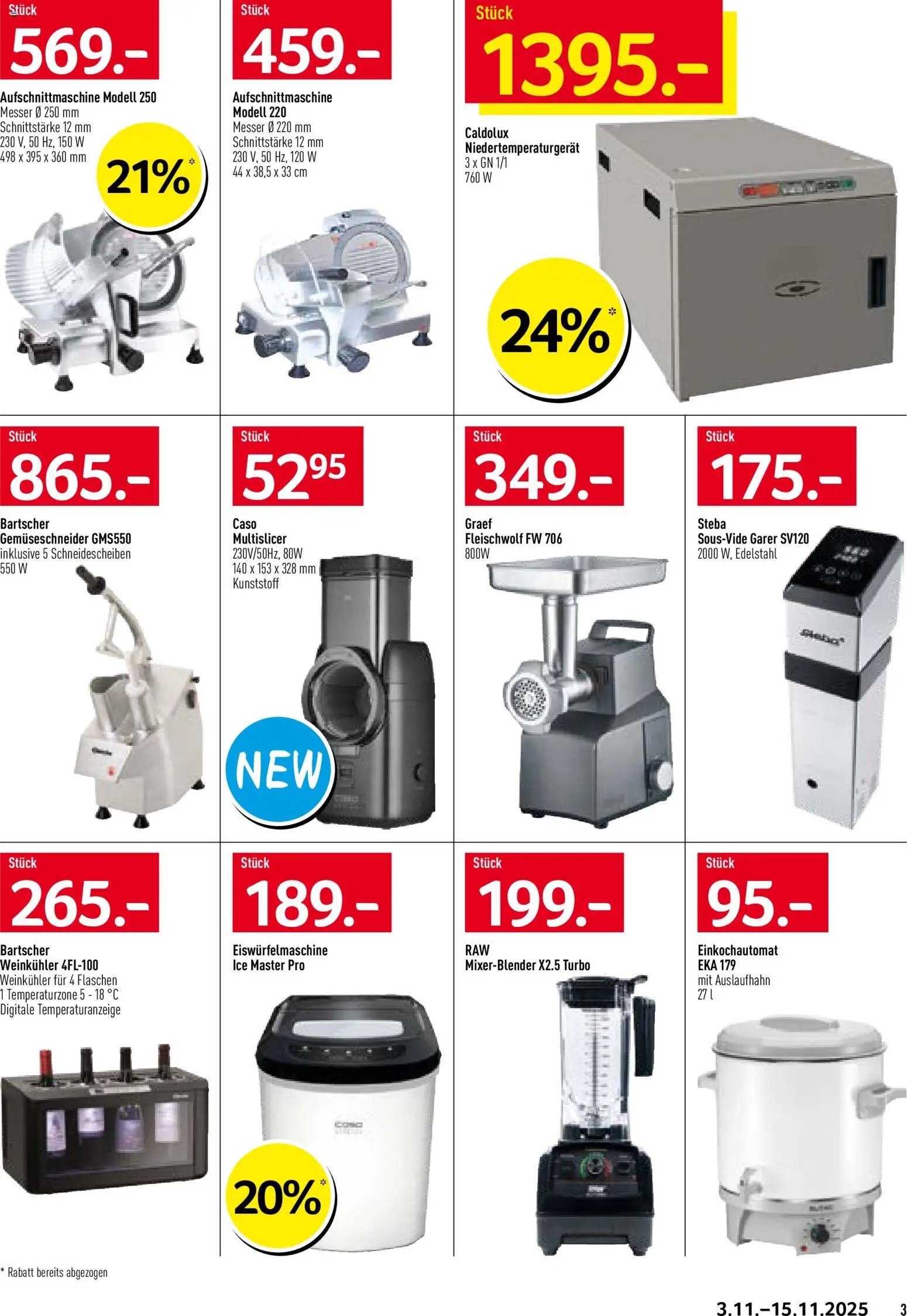 Prodega Aktionen Gastronomie (2025-11-03 - 2025-11-15)