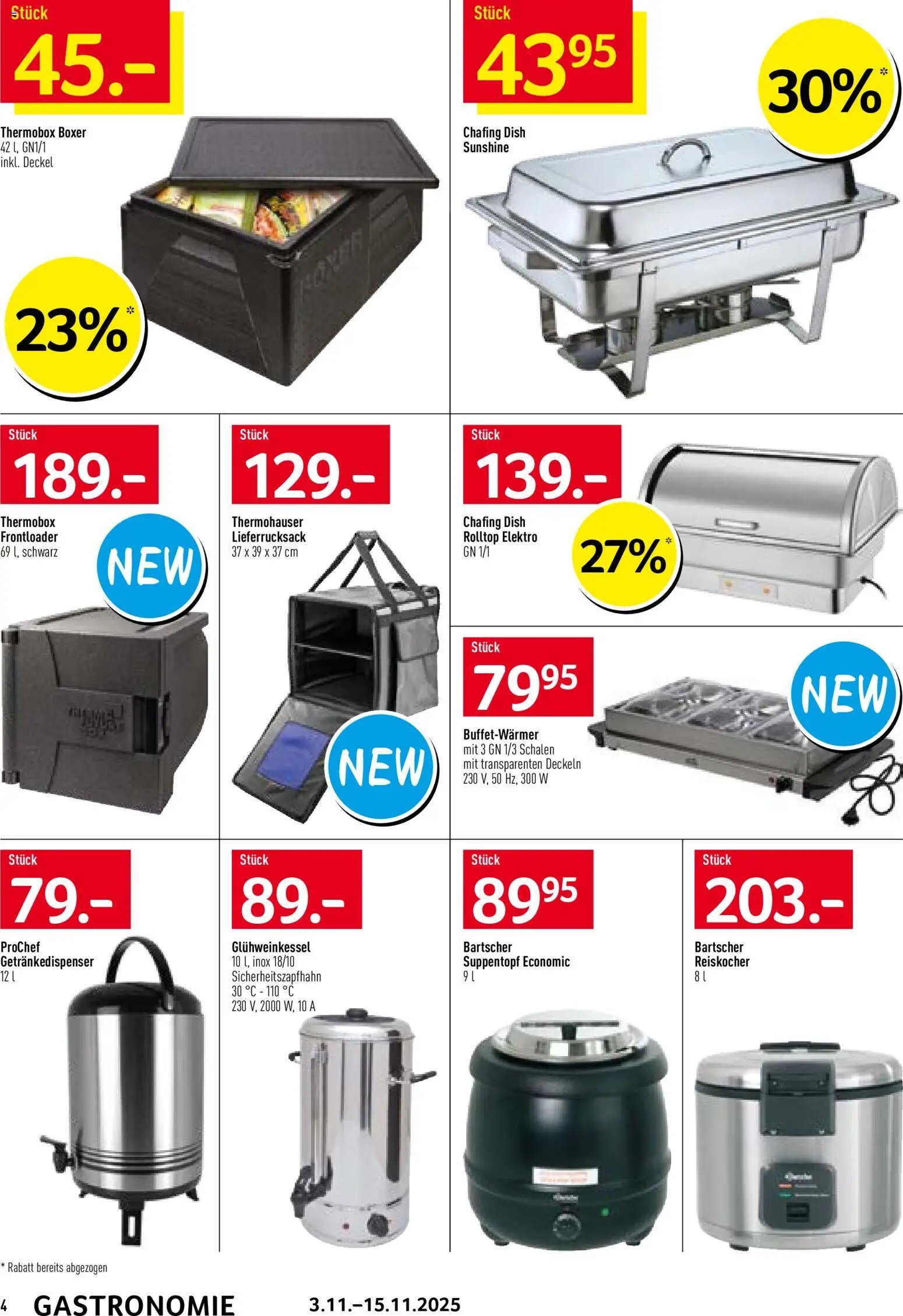 Prodega Aktionen Gastronomie (2025-11-03 - 2025-11-15)