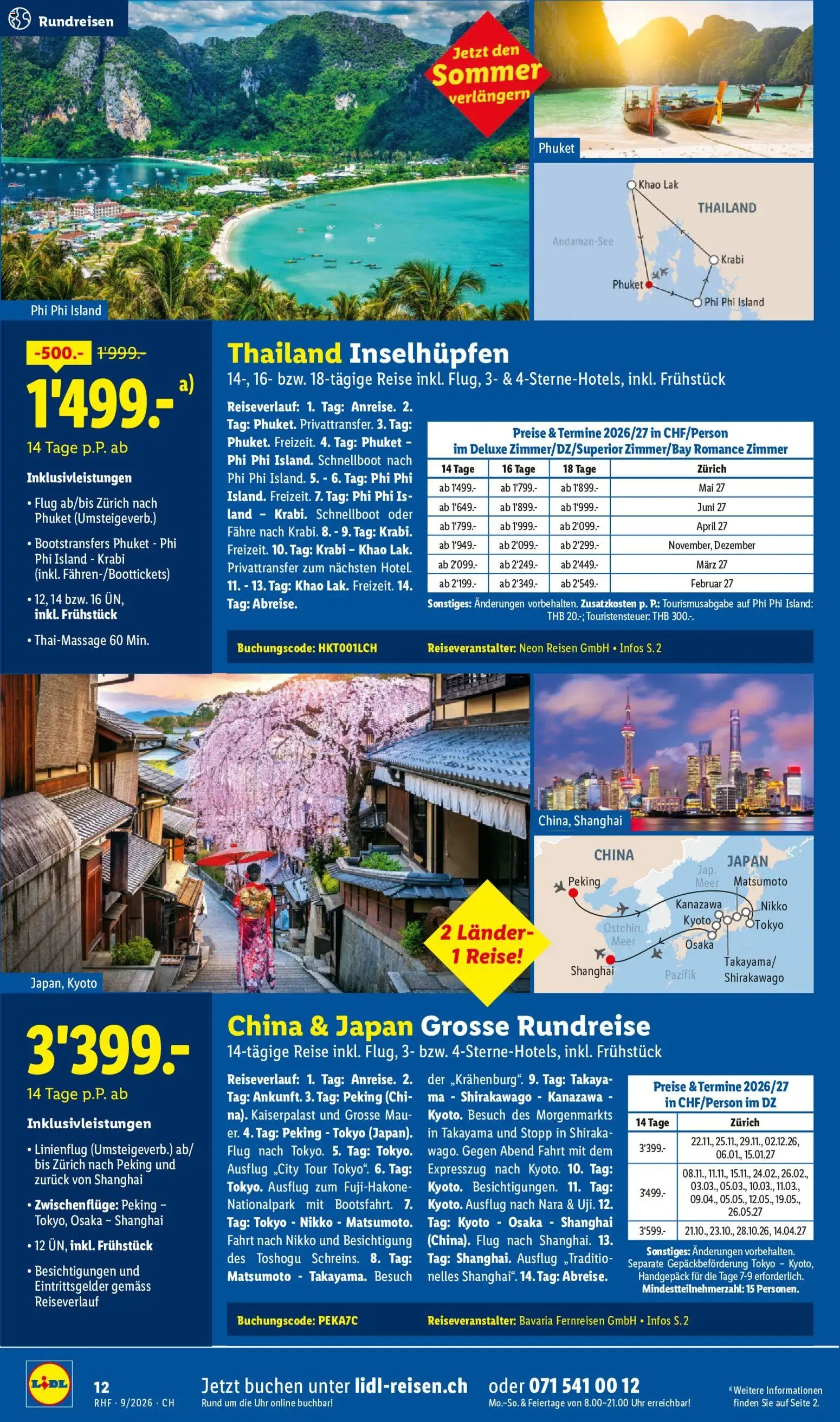 Lidl aktionen Reise-Highlights
