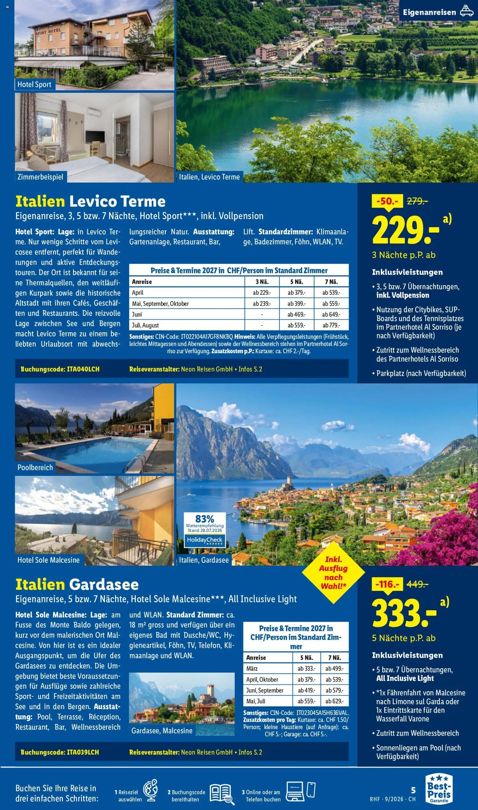 Lidl aktionen Reise-Highlights