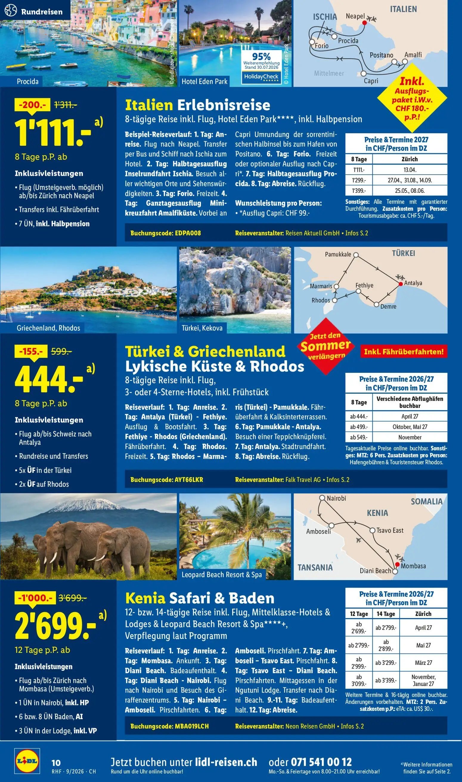 Lidl aktionen Reise-Highlights