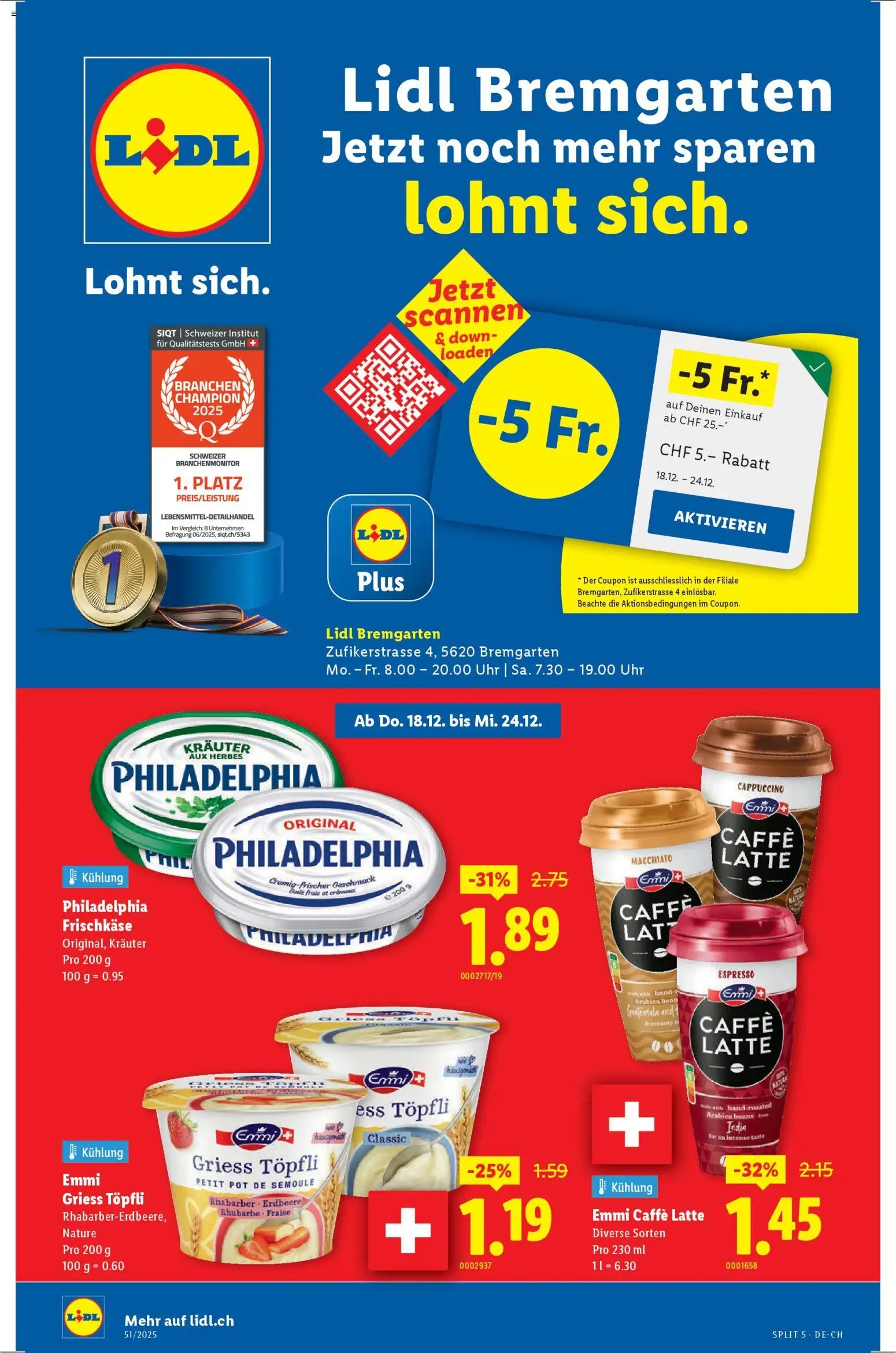 Lidl Aktionen Neueröffnung Bremgarten (2025-12-18 - 2025-12-24) | 1