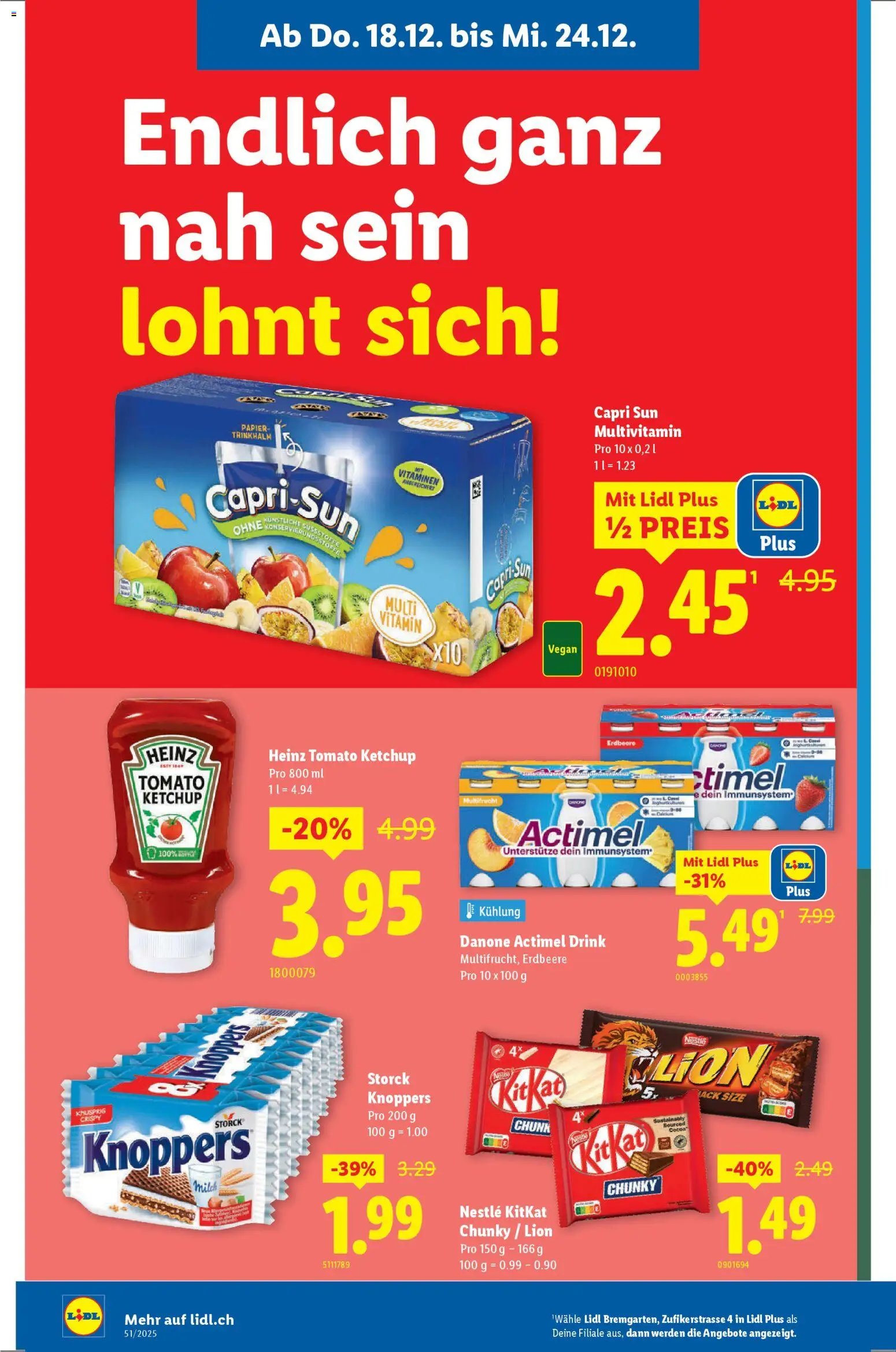 Lidl Aktionen Neueröffnung Bremgarten (2025-12-18 - 2025-12-24) | 2