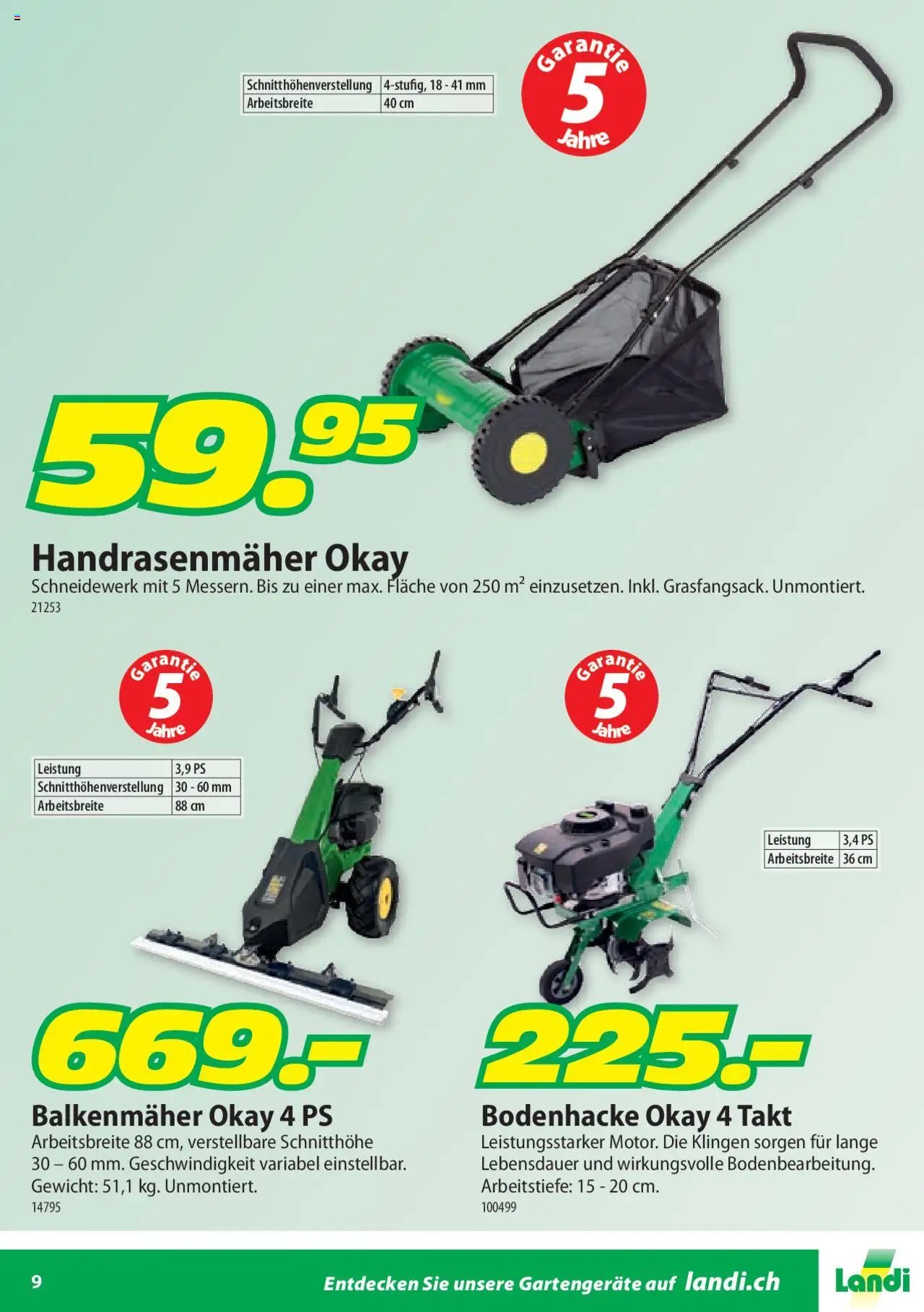 Landi Aktionen Gartengeräte (2025-01-22 - 2025-12-31) | 9