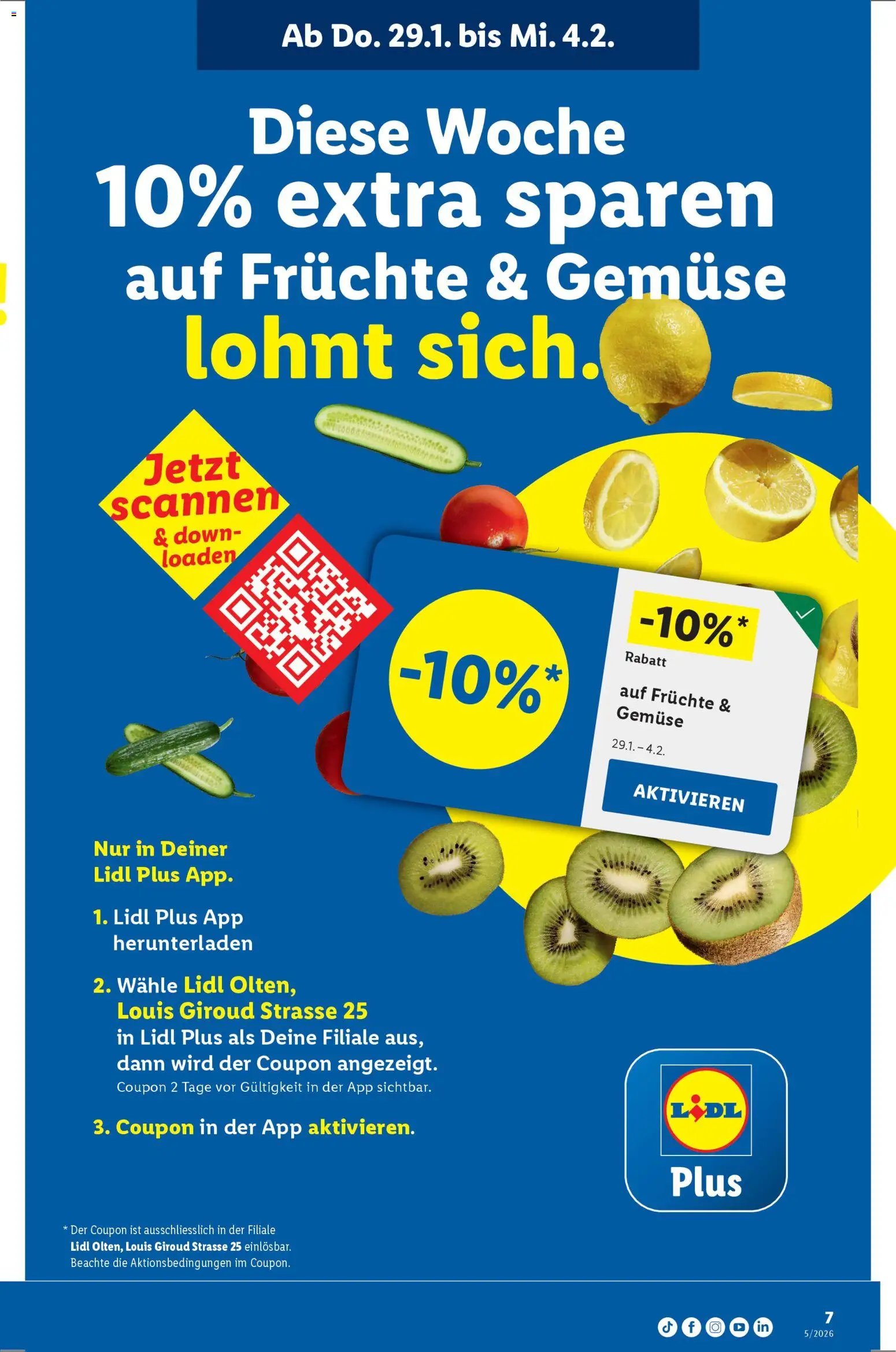 Lidl Aktionen Neueröffnung Olten (2026-01-29 - 2026-02-04)