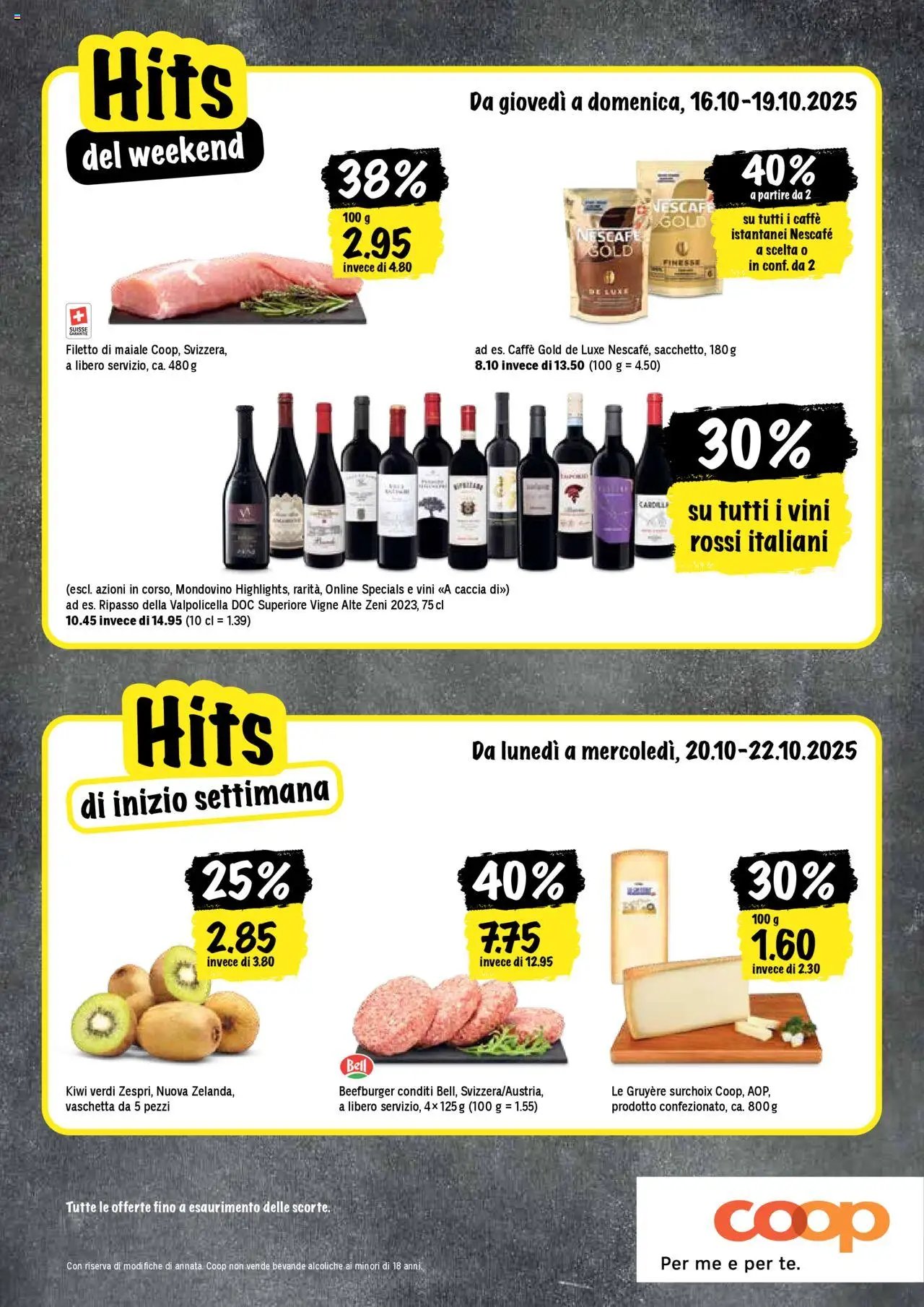Coop - Una settimana di azioni (2025-10-16 - 2025-10-22)