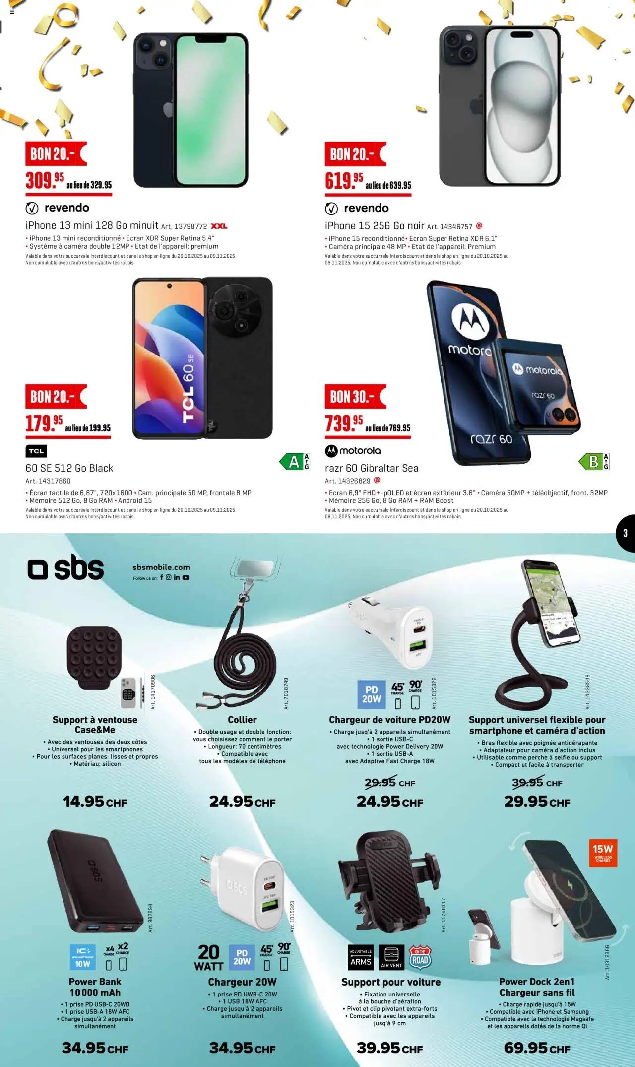 Interdiscount Aktionen Mobile FR (2025-10-20 - 2025-11-09) | 3