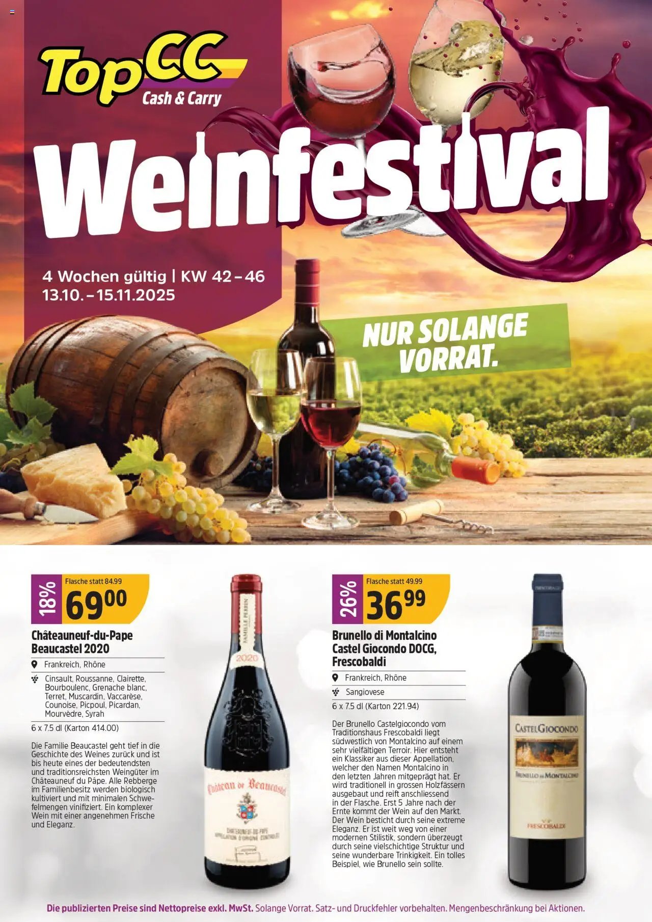 TopCC Aktionen Weinfestival (2025-10-13 - 2025-11-15) | 1