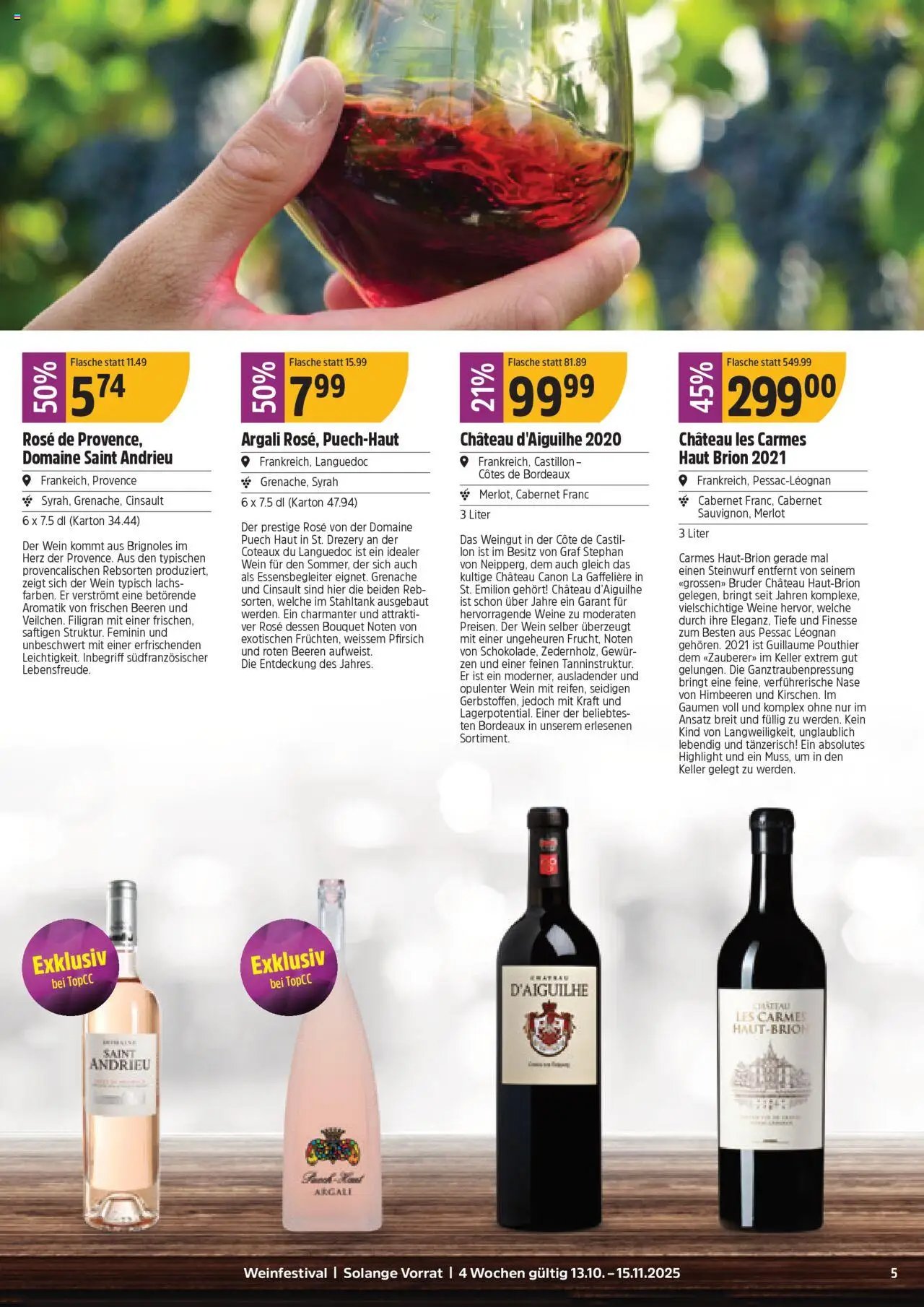 TopCC Aktionen Weinfestival (2025-10-13 - 2025-11-15) | 5