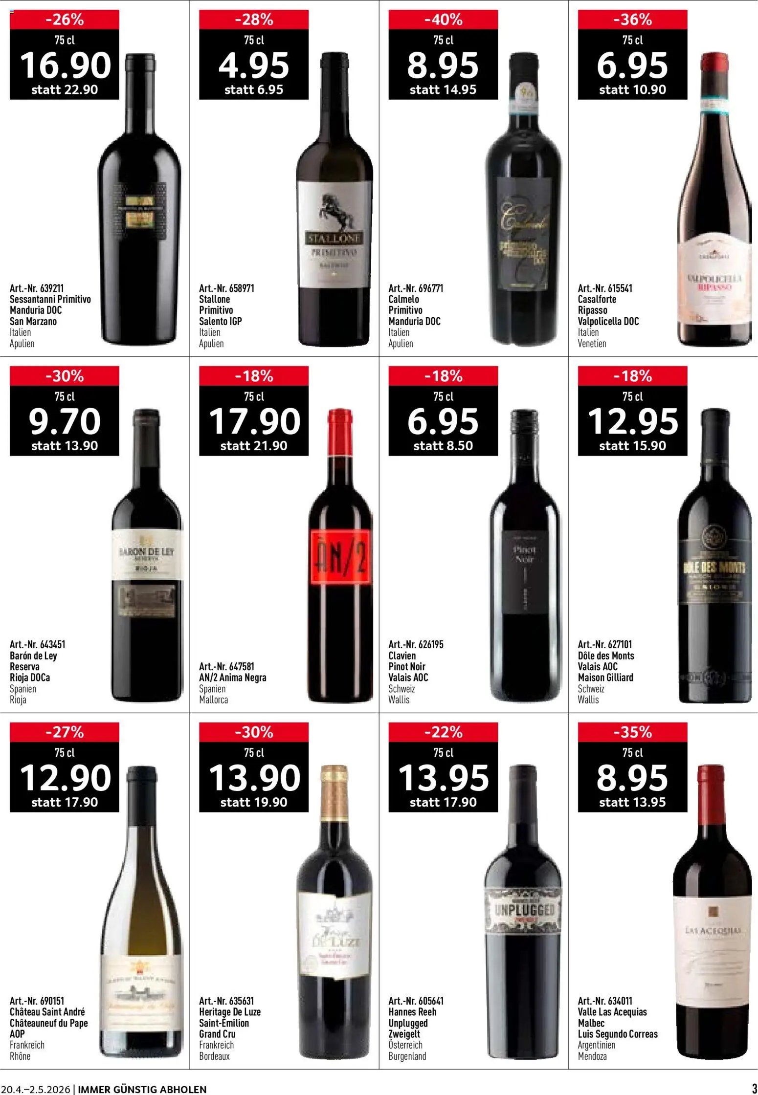 Prodega aktionen Weinfestival (2026-04-20 - 2026-05-02)