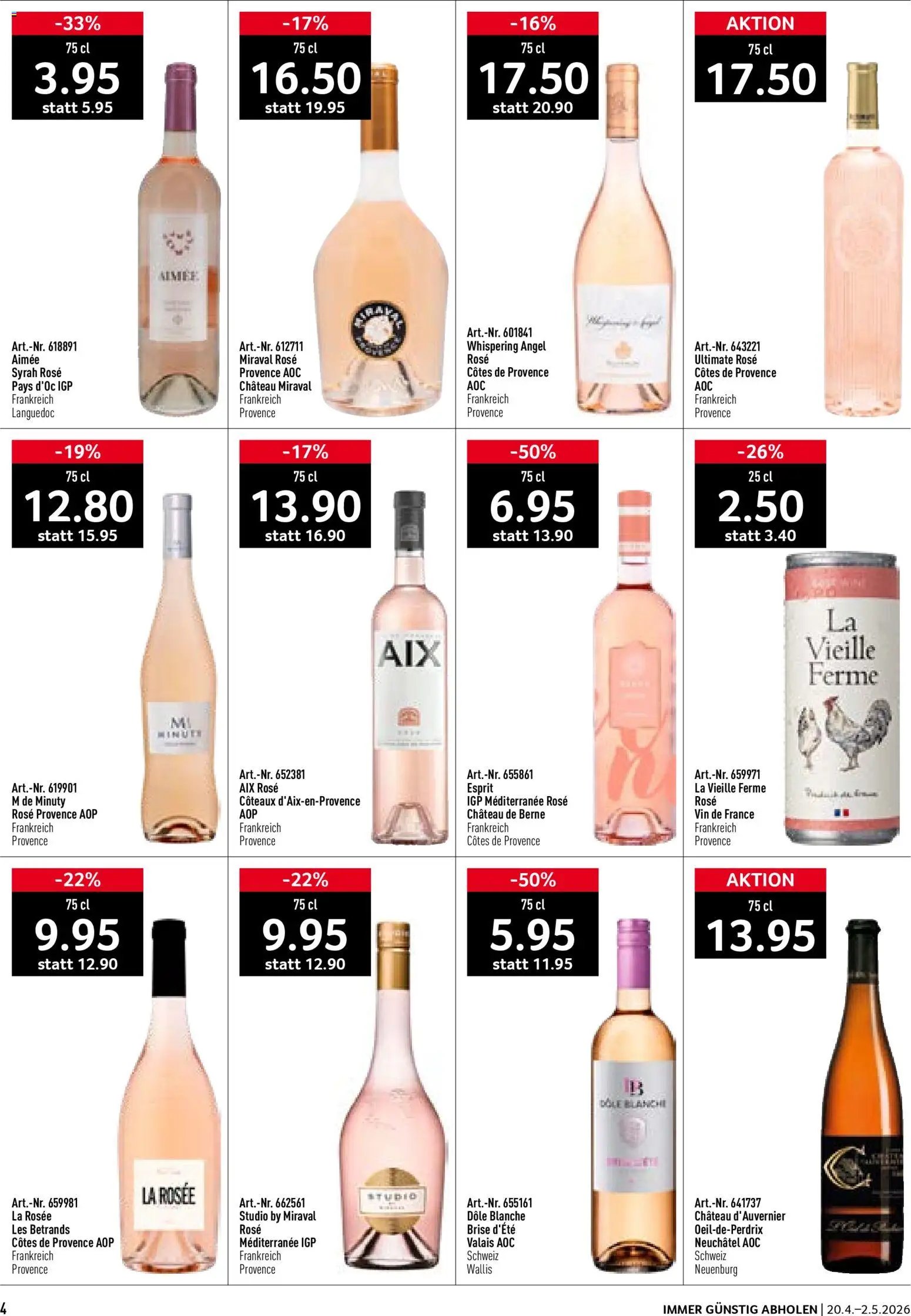 Prodega aktionen Weinfestival (2026-04-20 - 2026-05-02)