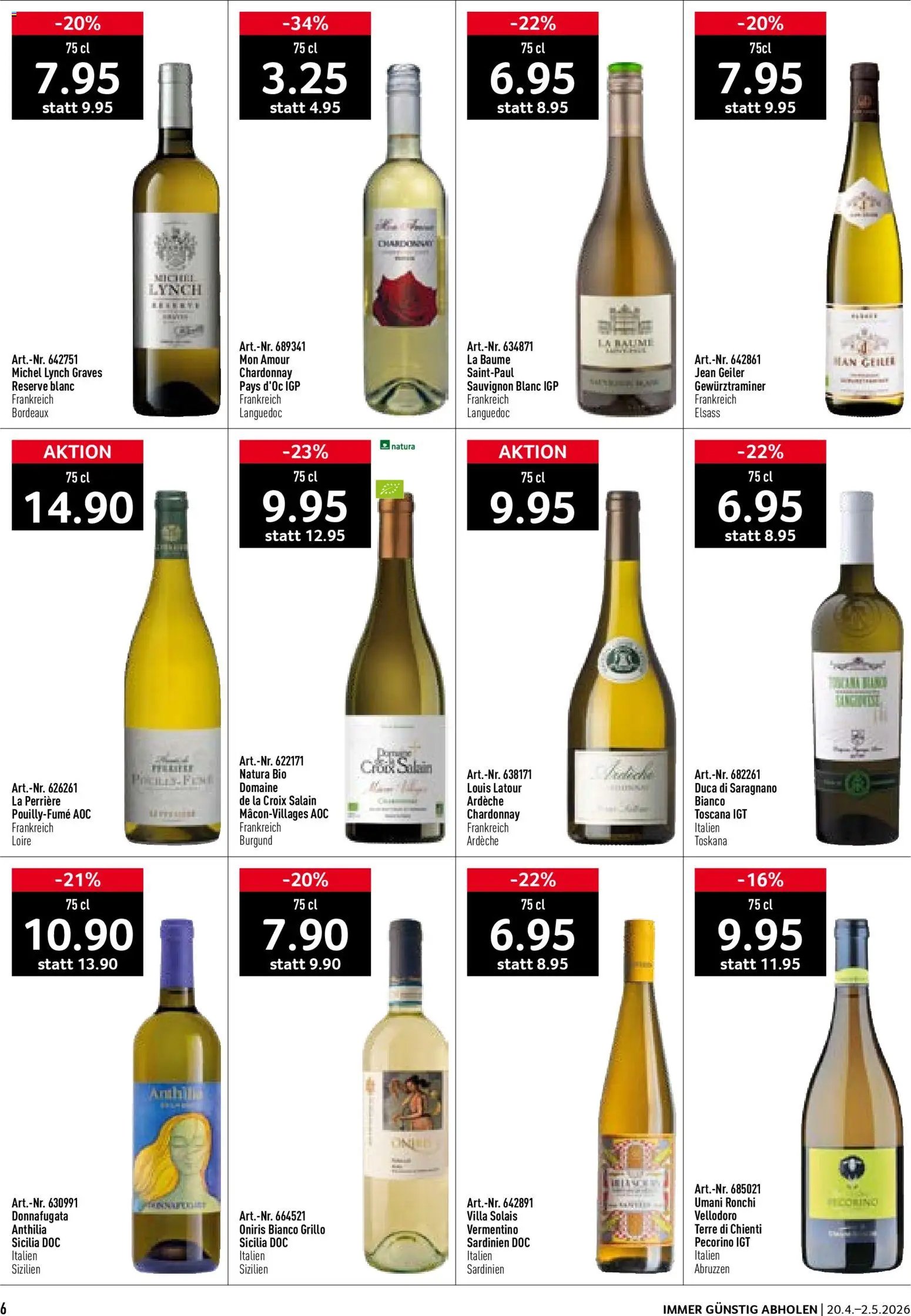 Prodega aktionen Weinfestival (2026-04-20 - 2026-05-02)