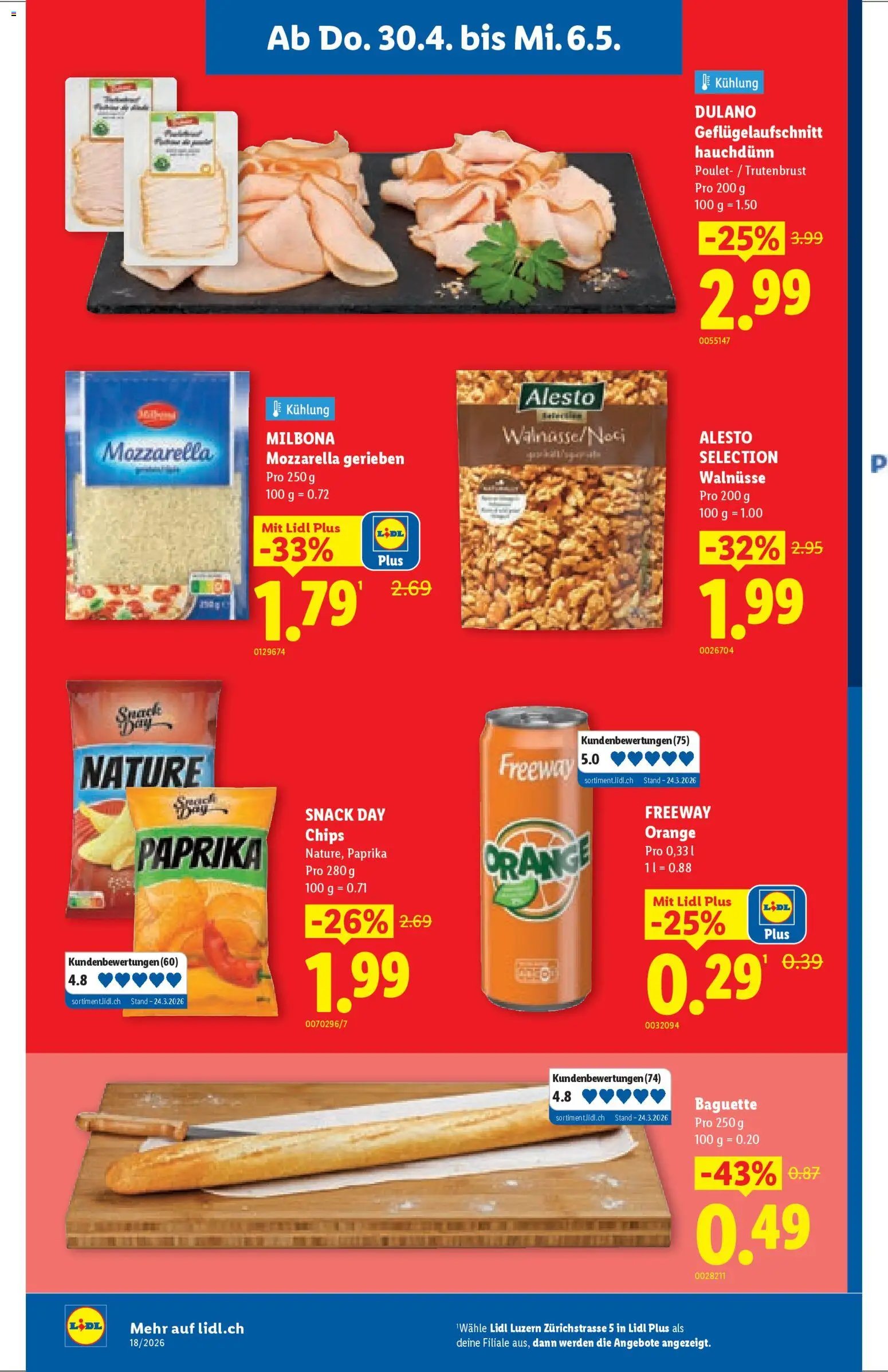 Lidl Aktionen Neueröffnung Luzern (2026-04-30 - 2026-05-06)