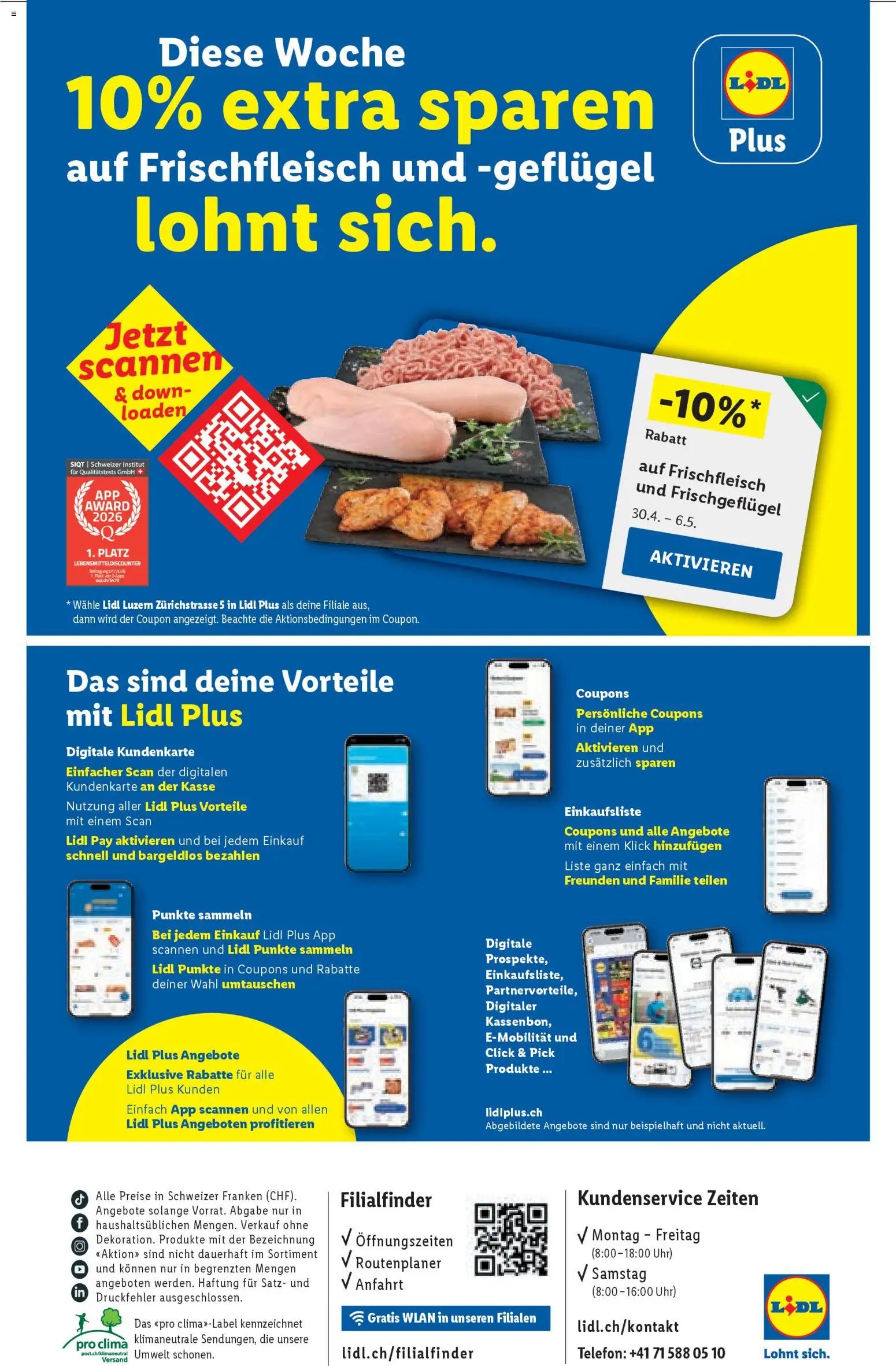 Lidl Aktionen Neueröffnung Luzern (2026-04-30 - 2026-05-06)