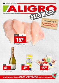 Aligro aktionen Business Schlieren, Gossau SG, Frauenfeld, Rapperswil-Jona, Sargans, Bern
