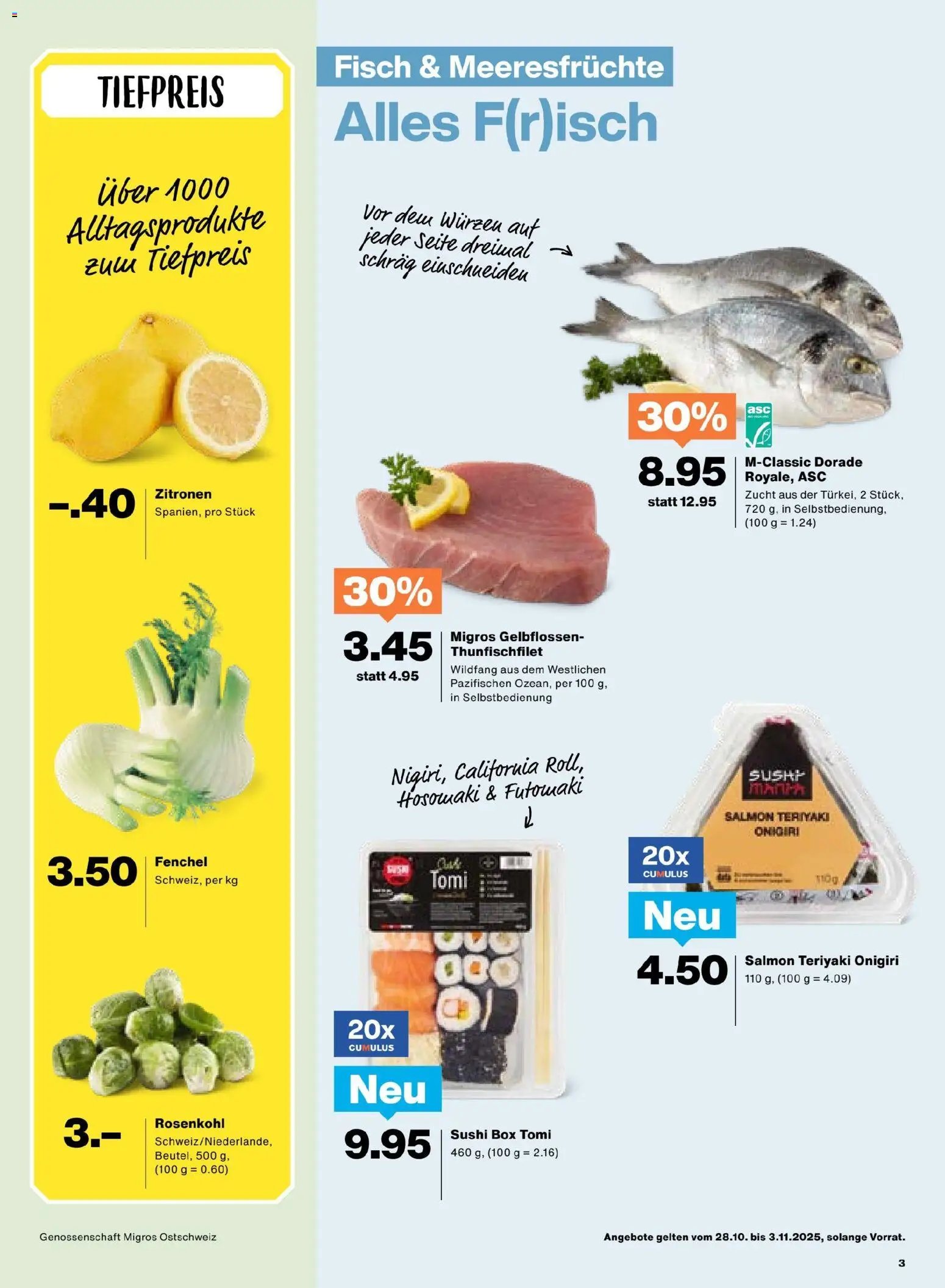 Migros Aktionen (2025-10-28 - 2025-11-03)