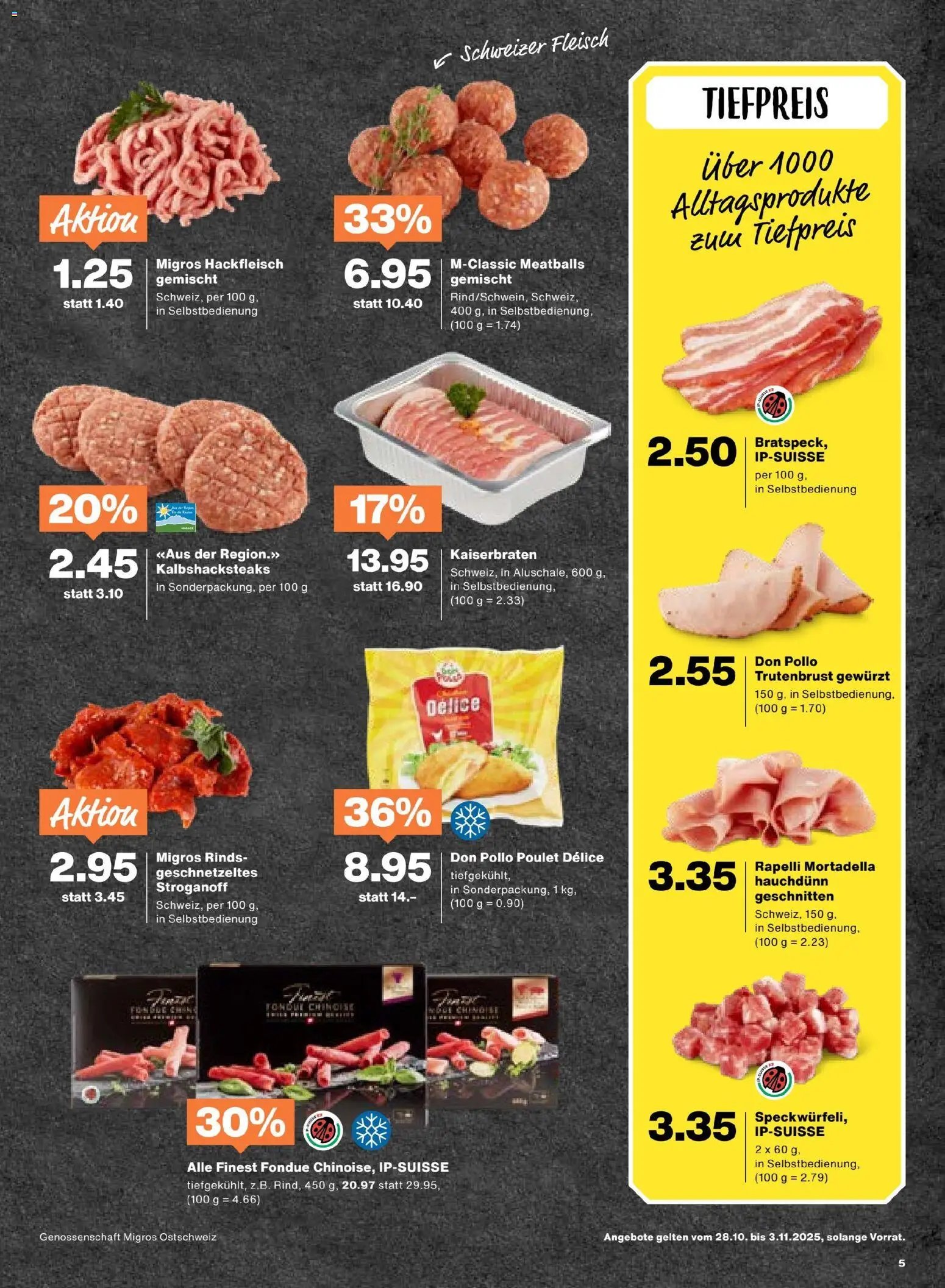 Migros Aktionen (2025-10-28 - 2025-11-03)