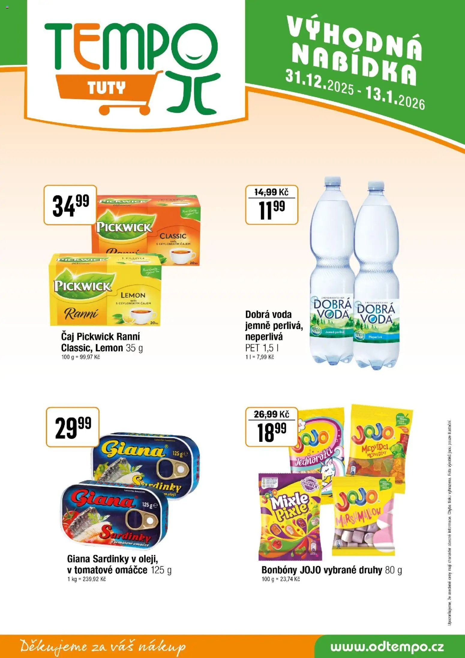 Tempo leták - Tuty (2025-12-31 - 2026-01-13)