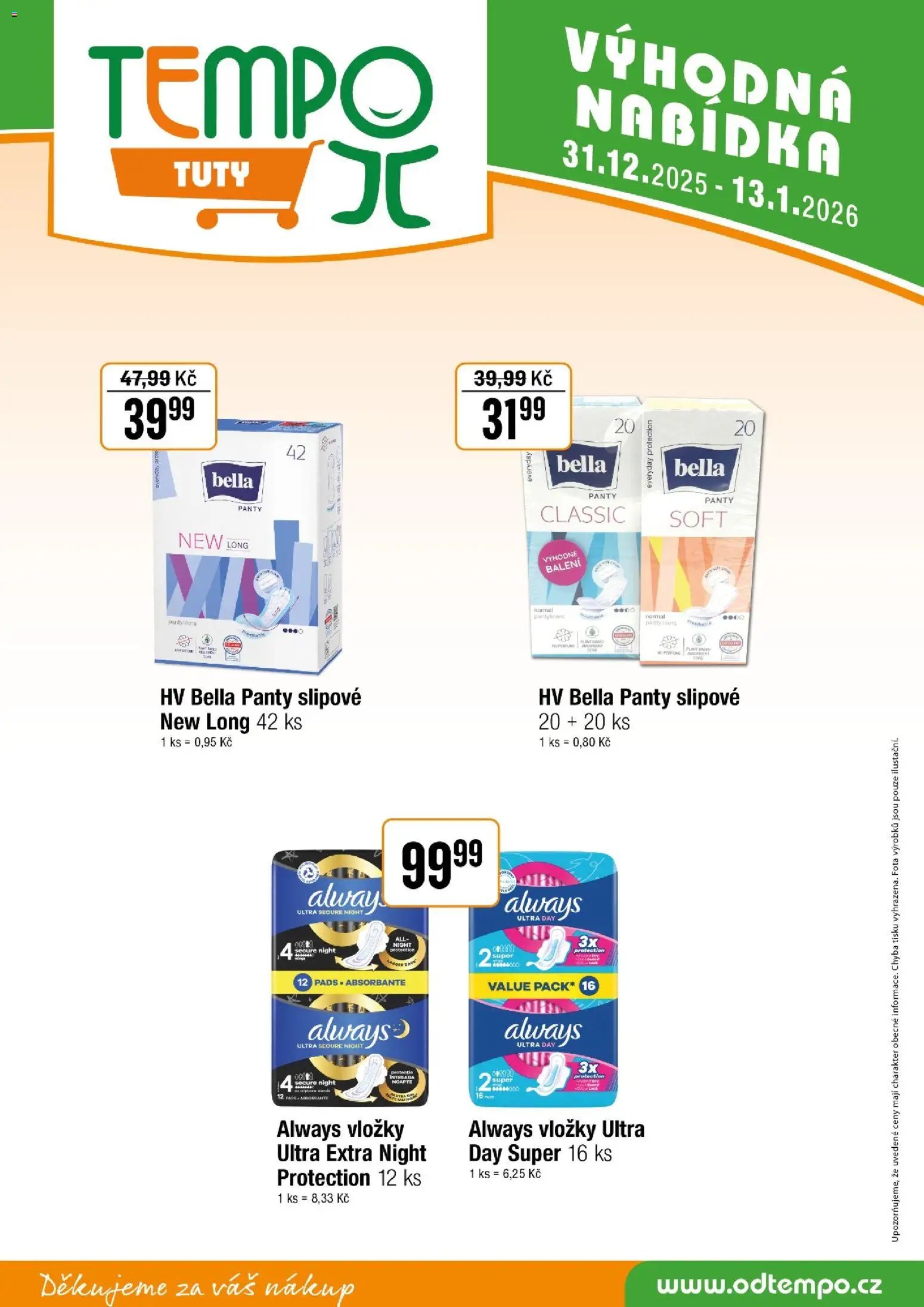 Tempo leták - Tuty (2025-12-31 - 2026-01-13)