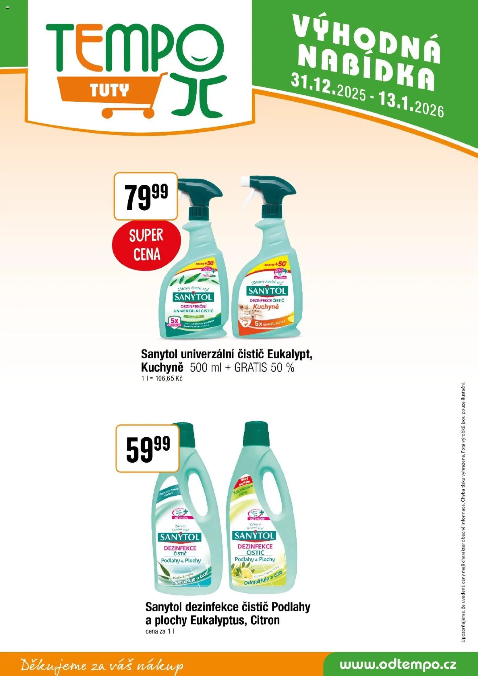 Tempo leták - Tuty (2025-12-31 - 2026-01-13)