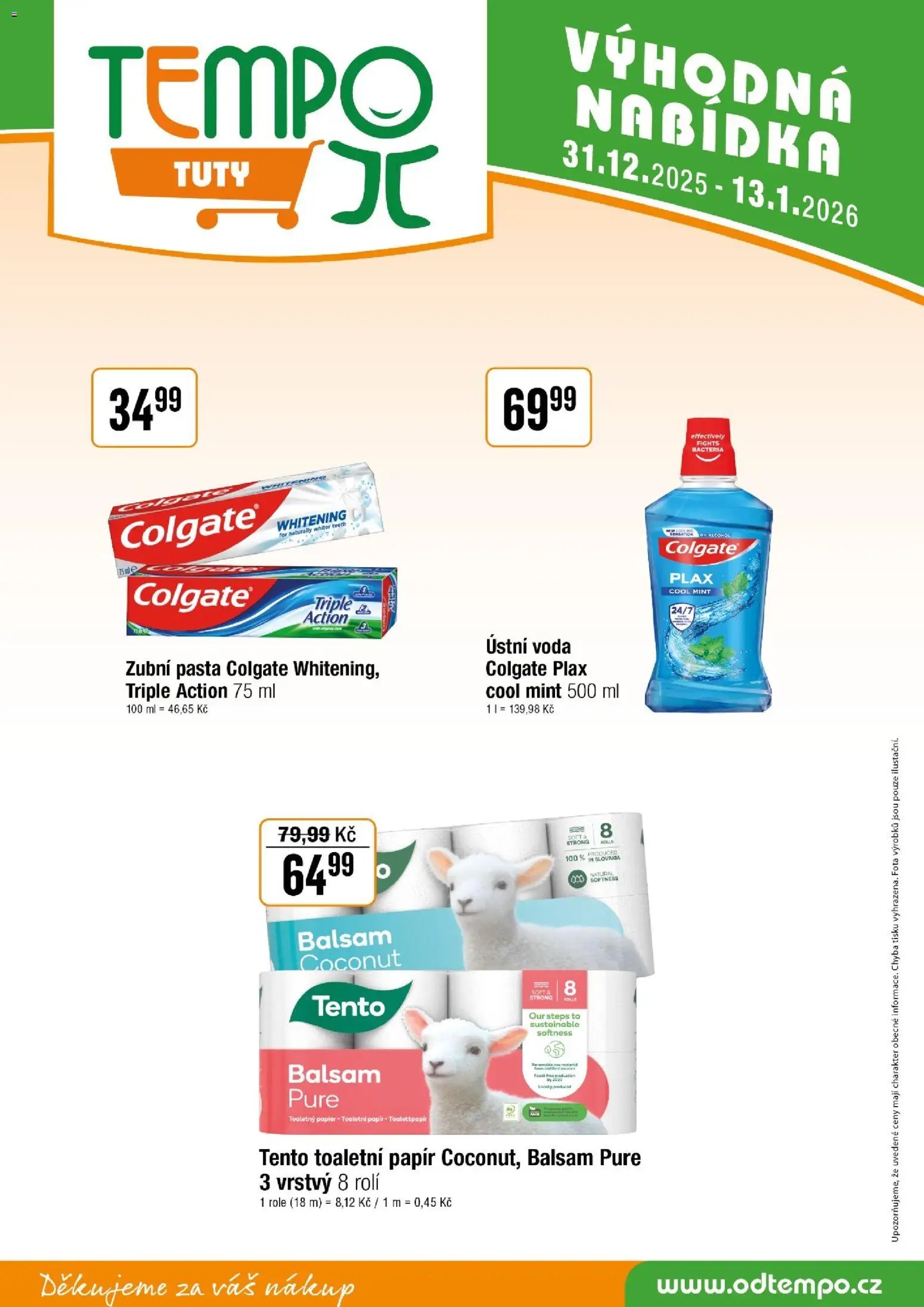 Tempo leták - Tuty (2025-12-31 - 2026-01-13)